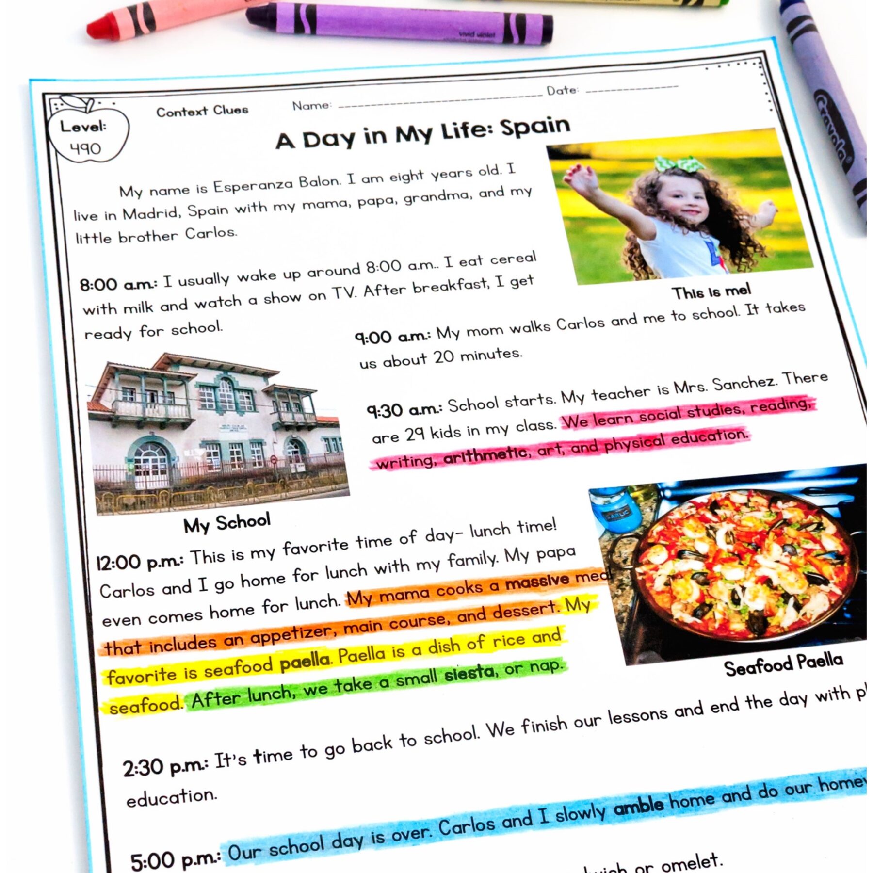 Context Clues Task Cards Preview 1