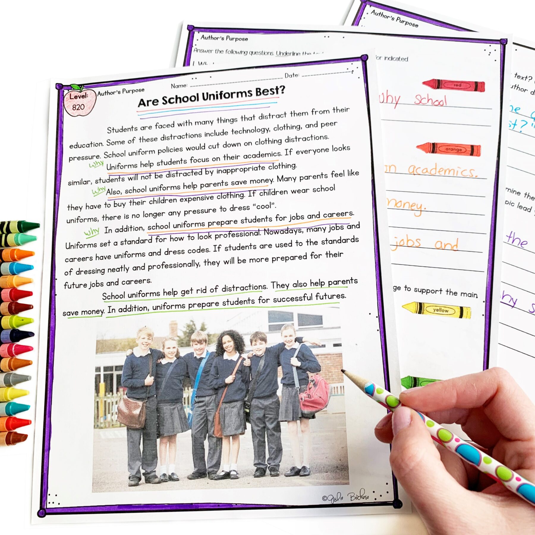 Author’s Purpose Reading Comprehension Unit RI.2.6 – Print & - Image 15