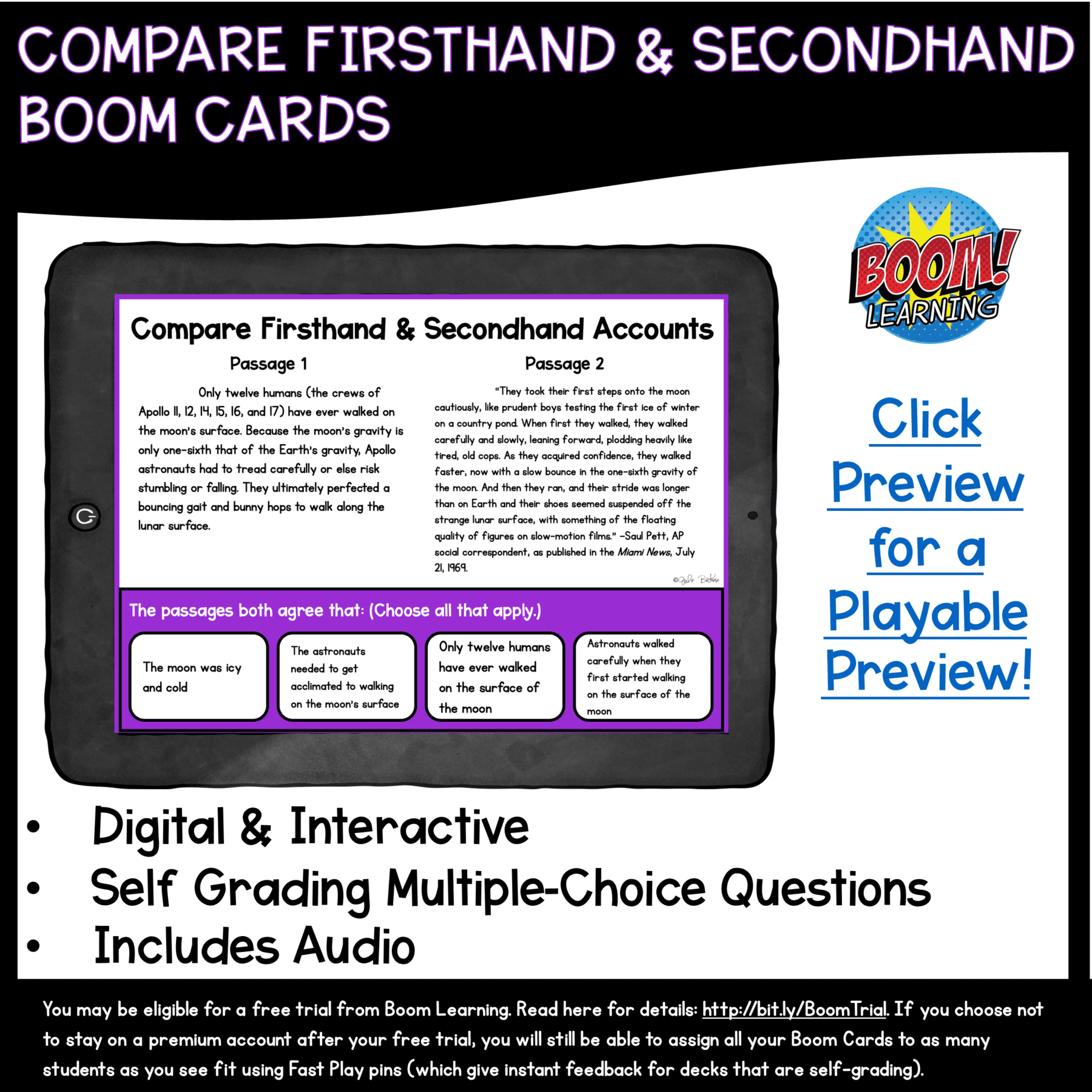 First & Secondhand Accounts Boom Cards - 4th & 5th Grade Digital Task Cards - Image 2