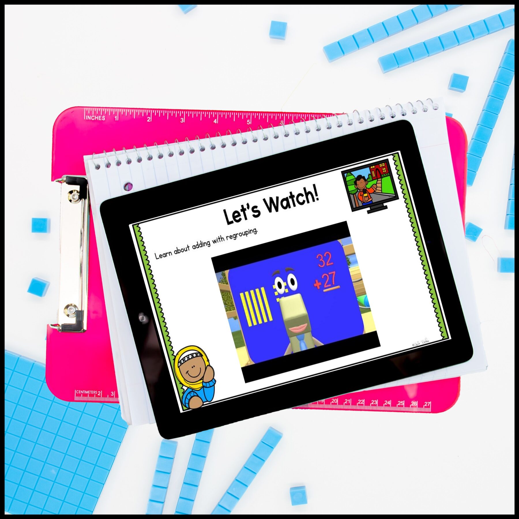 Adding Base Ten Blocks & Decomposing Mini Lesson Google Slides Distance Learning - Image 2