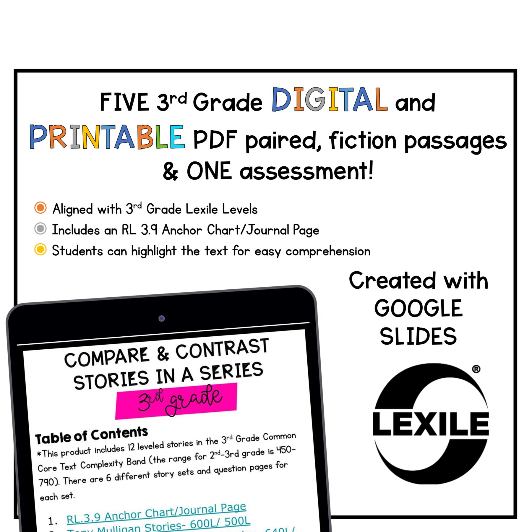 Compare Stories Skill Pack Bundle – RL.3.9 – Print & Digital - Image 12