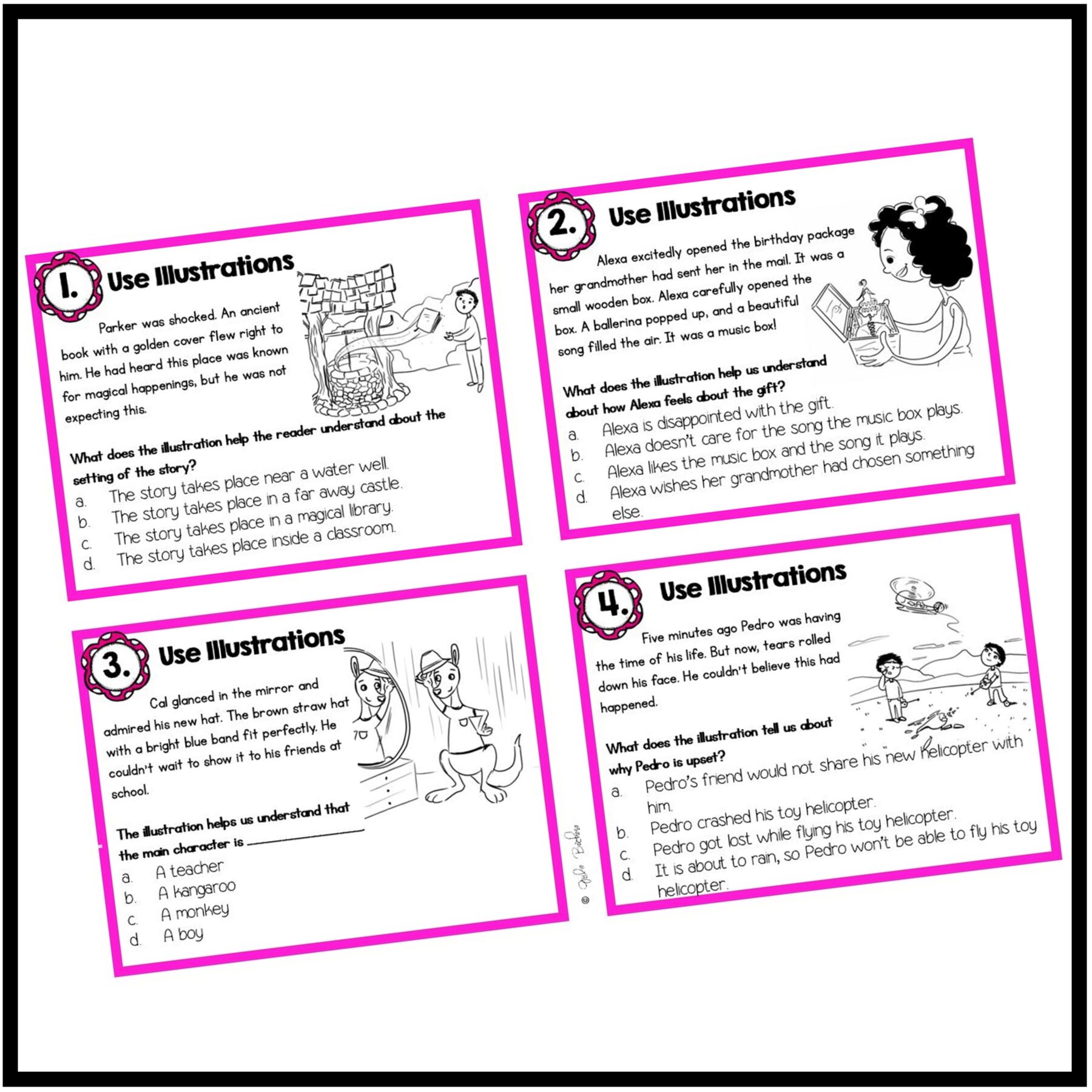Illustrations Skill Pack Bundle – RL.2.7 & RL.3.7 – Print & Digital - Image 16