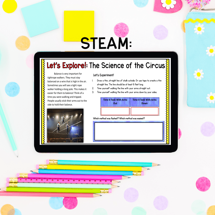 Virtual Field Trip Circus Google Slides Digital Resource Activities SeeSaw - Image 4