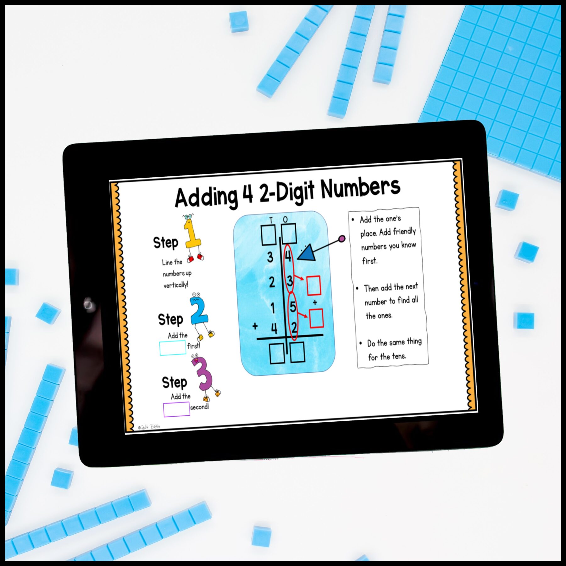 Adding 3 or 4 Two Digit Numbers - 2nd Grade Math Digital Mini Lesson - 2.NBT.B.6 - Image 4