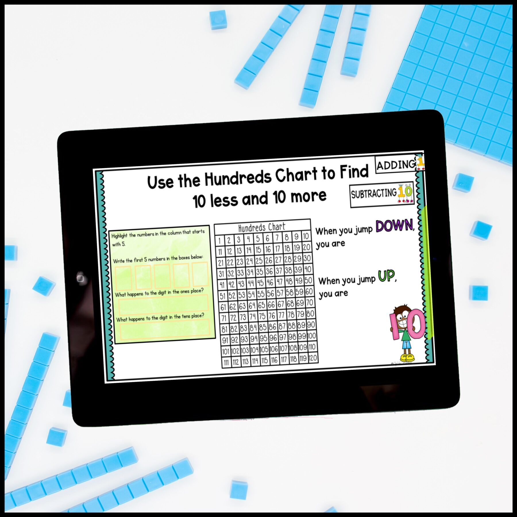 Add and Subtract 10 and 100 - 2nd Grade Math Digital Mini Lesson - 2.NBT.B.8 - Image 4