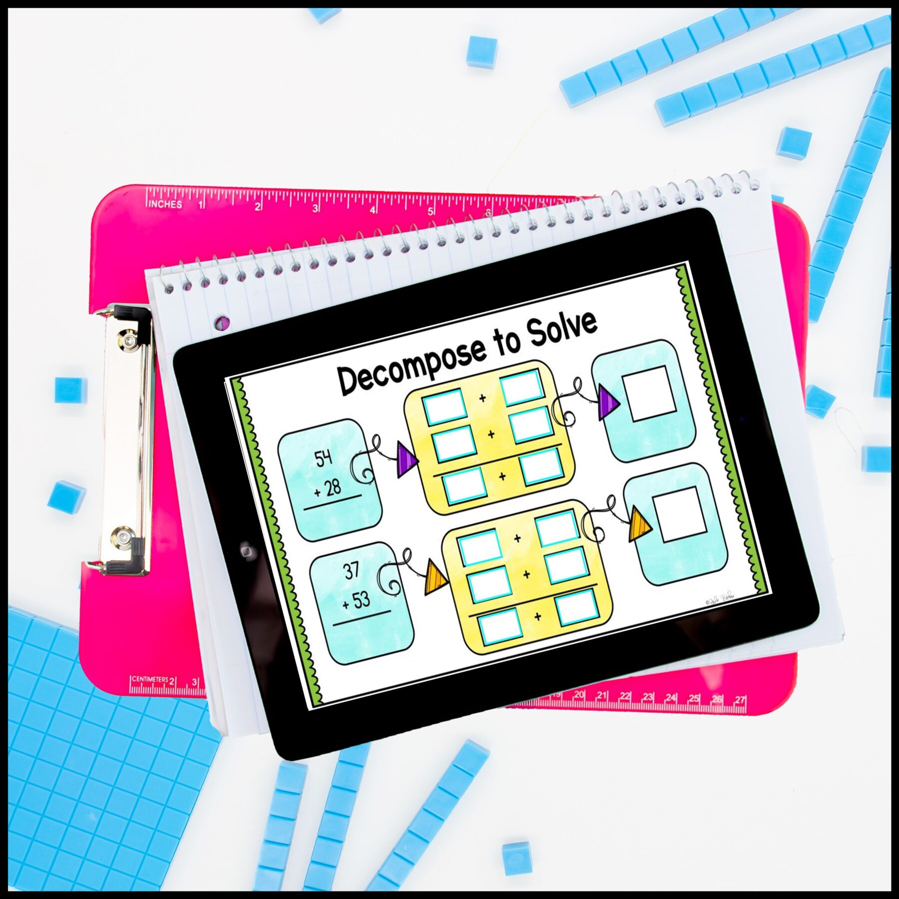 Adding Base Ten Blocks & Decomposing Mini Lesson Google Slides Distance Learning - Image 5