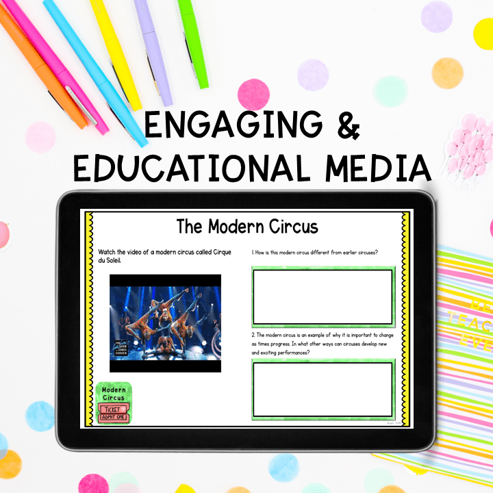Virtual Field Trip Circus Google Slides Digital Resource Activities SeeSaw - Image 5