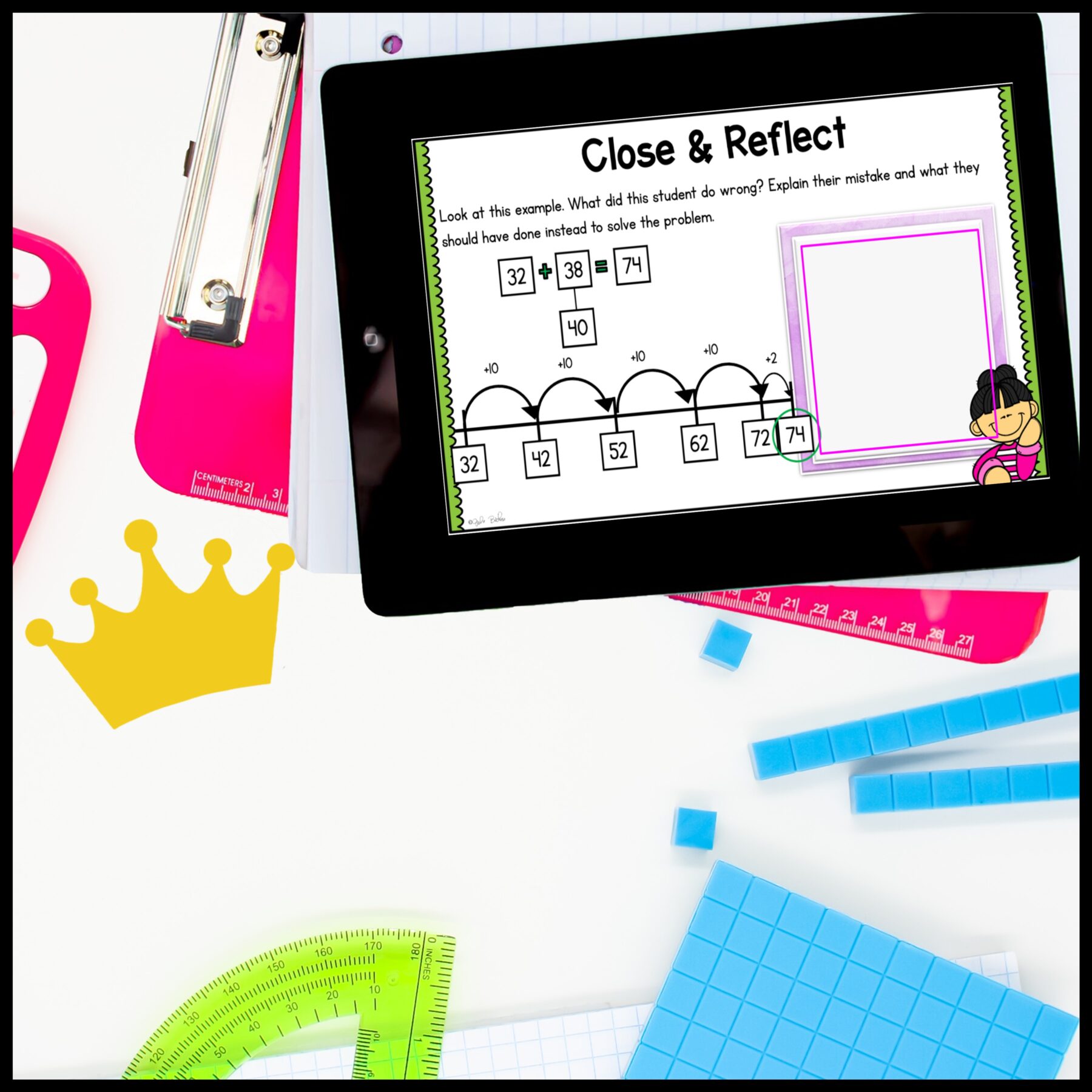 Add Using the Open Number Line - 2nd Grade Math Digital Mini Lesson - 2.NBT.B.5 - Image 6