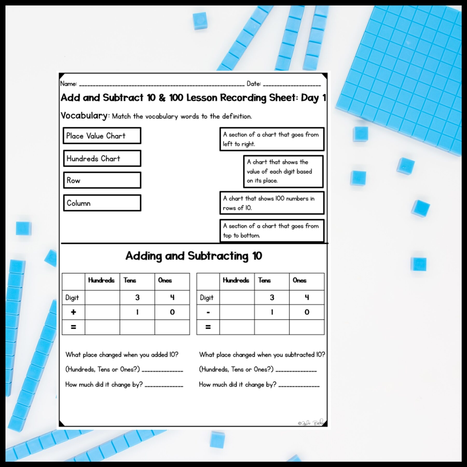 Add and Subtract 10 and 100 - 2nd Grade Math Digital Mini Lesson - 2.NBT.B.8 - Image 7