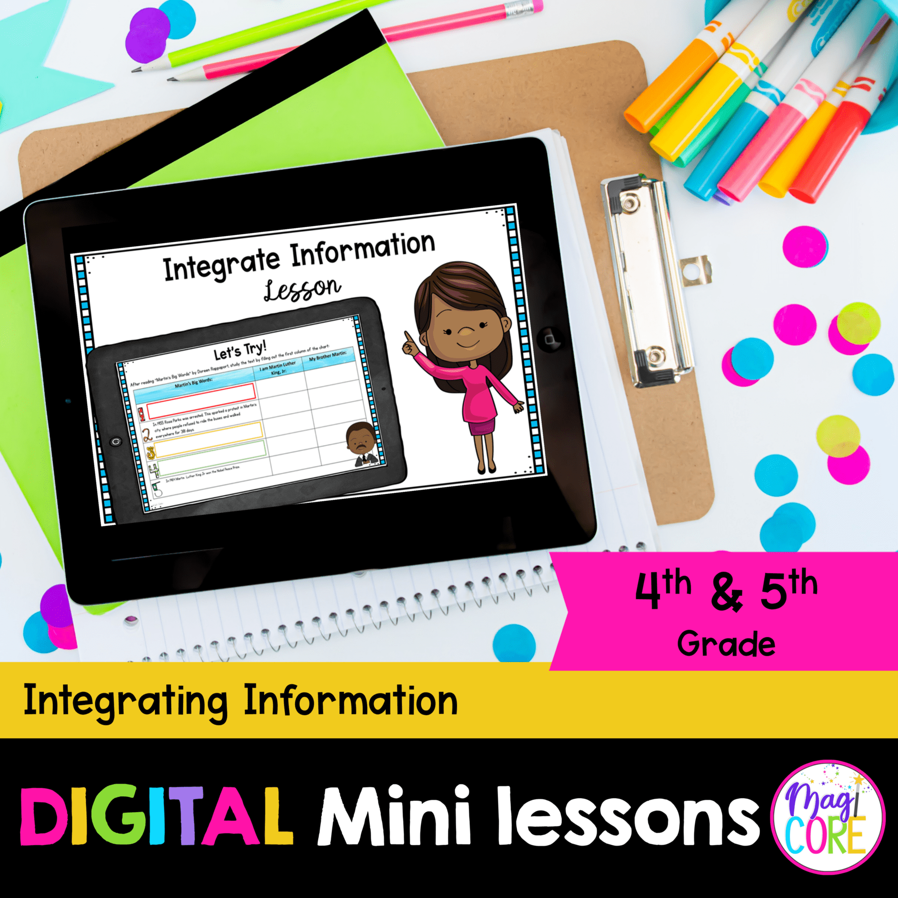 Digital Lessons: Integrating Information - RI.4.9 & RI.5.9 - Google Slides & Seesaw