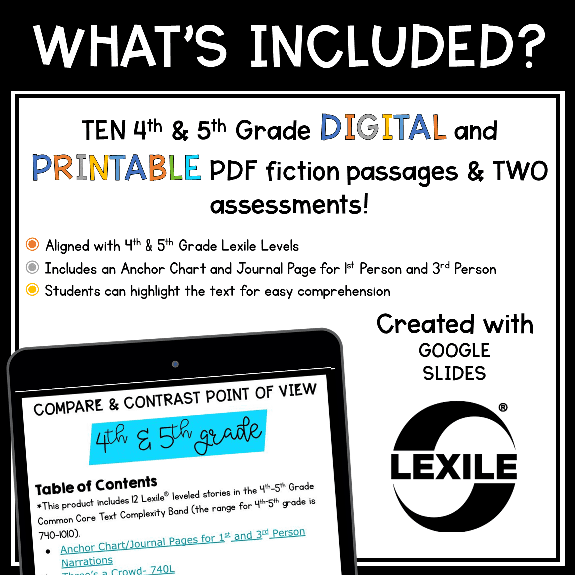 Point of View Reading Comprehension Unit – RL.4.6 & RL.5.6 – Print & Digital - Image 11