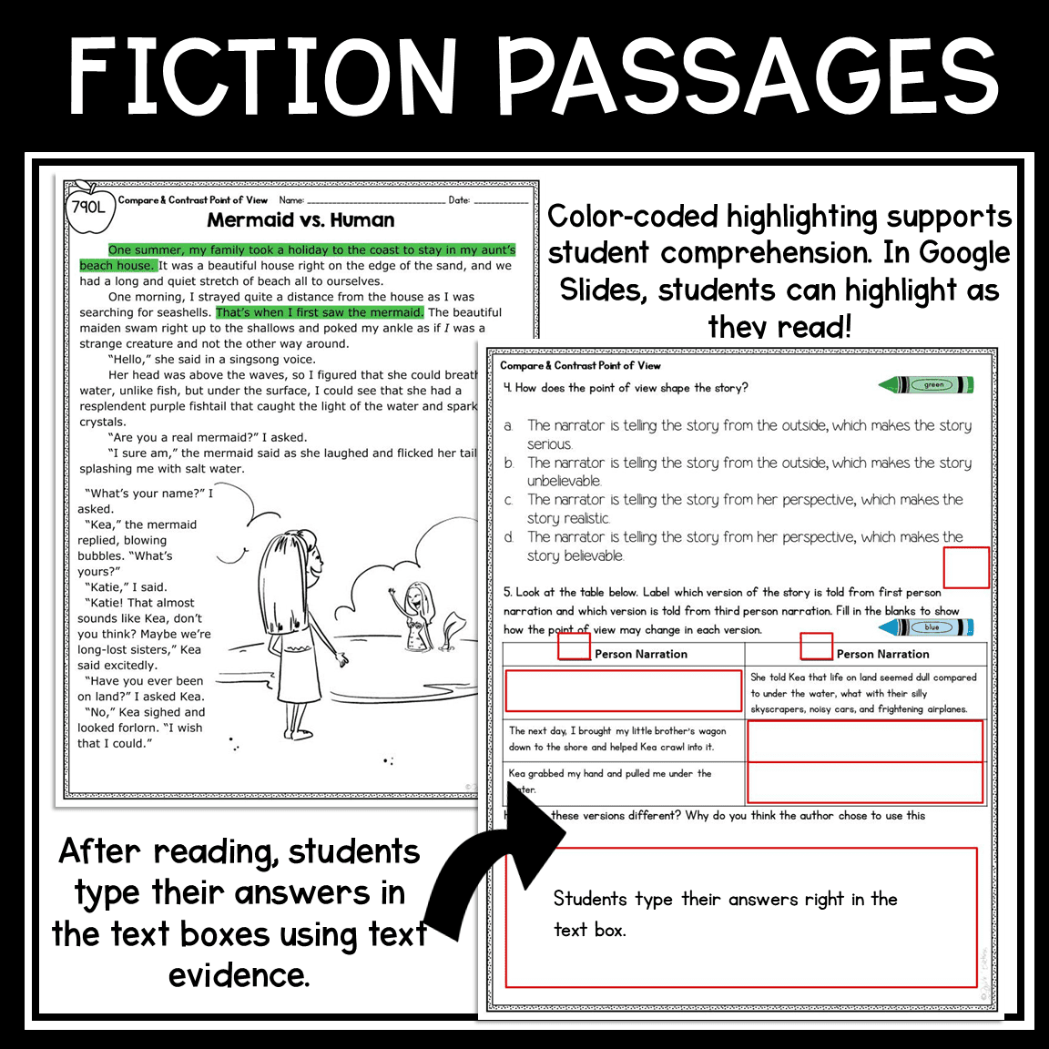 Point of View Reading Comprehension Unit – RL.4.6 & RL.5.6 – Print & Digital - Image 12