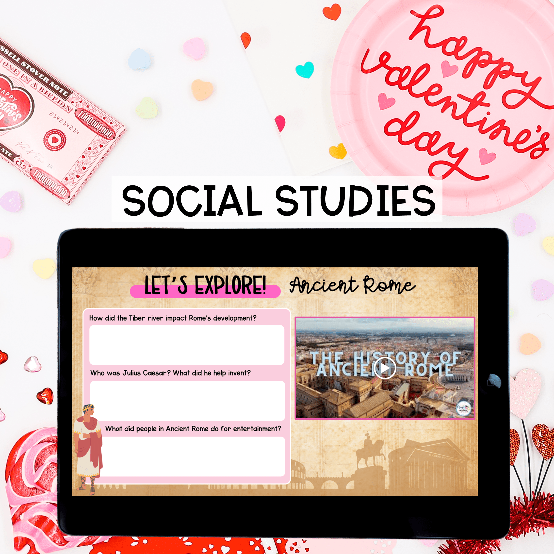Valentine's Day Virtual Field Trip Digital Resource Activity History Rome Cupid - Image 2
