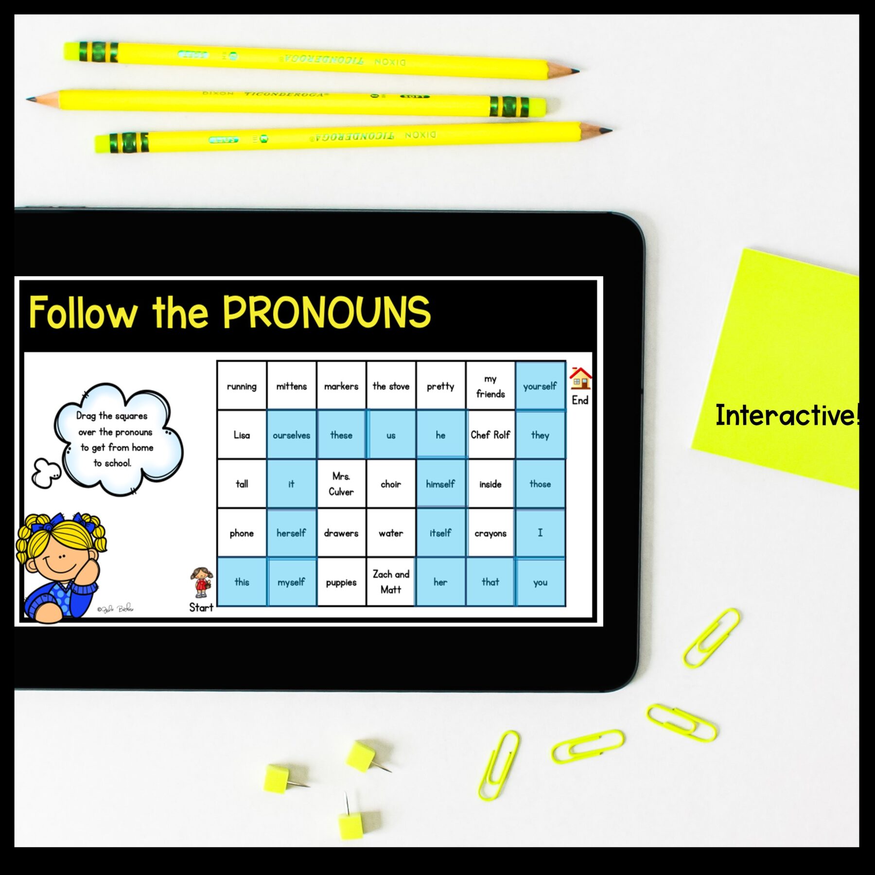 Pronouns Digital Activities for Google Slides Distance Learning - Image 3