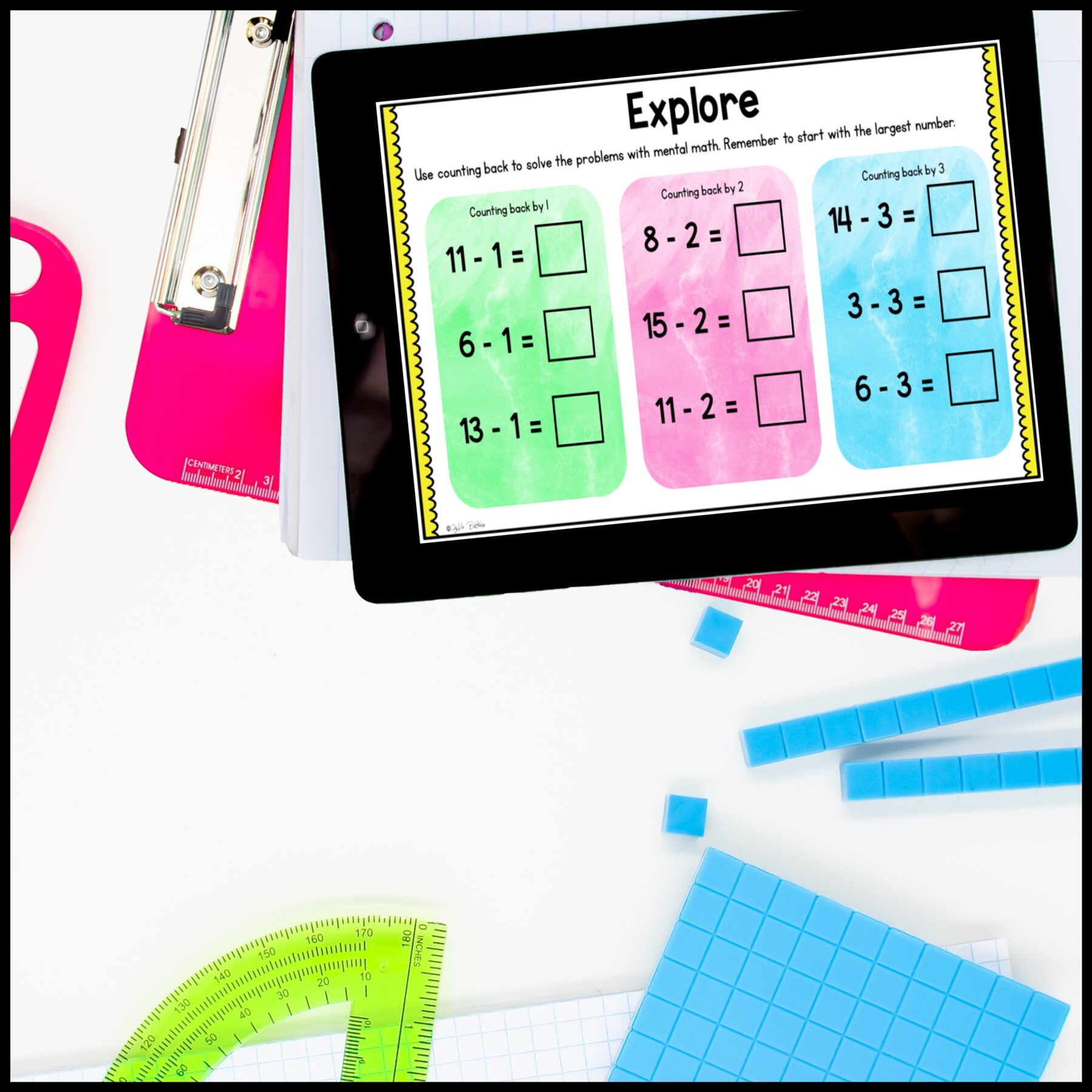 Mental Math Strategies Subtraction - 2nd Grade Math Digital Mini Lesson 2.OA.B.2 - Image 3
