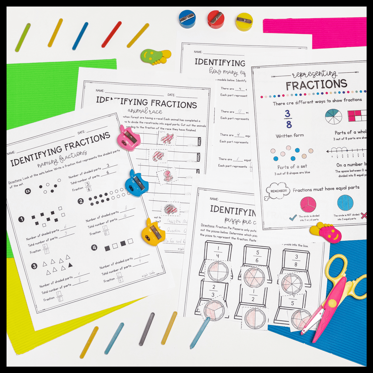 Identifying Fractions - 3rd Grade Math Unit - Printable & Digital - 3.NF.A.1 - Image 3