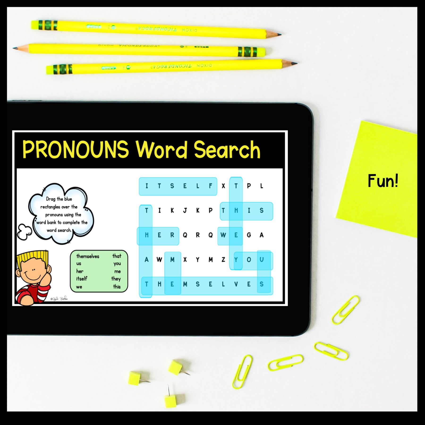 Pronouns Digital Activities for Google Slides Distance Learning - Image 4