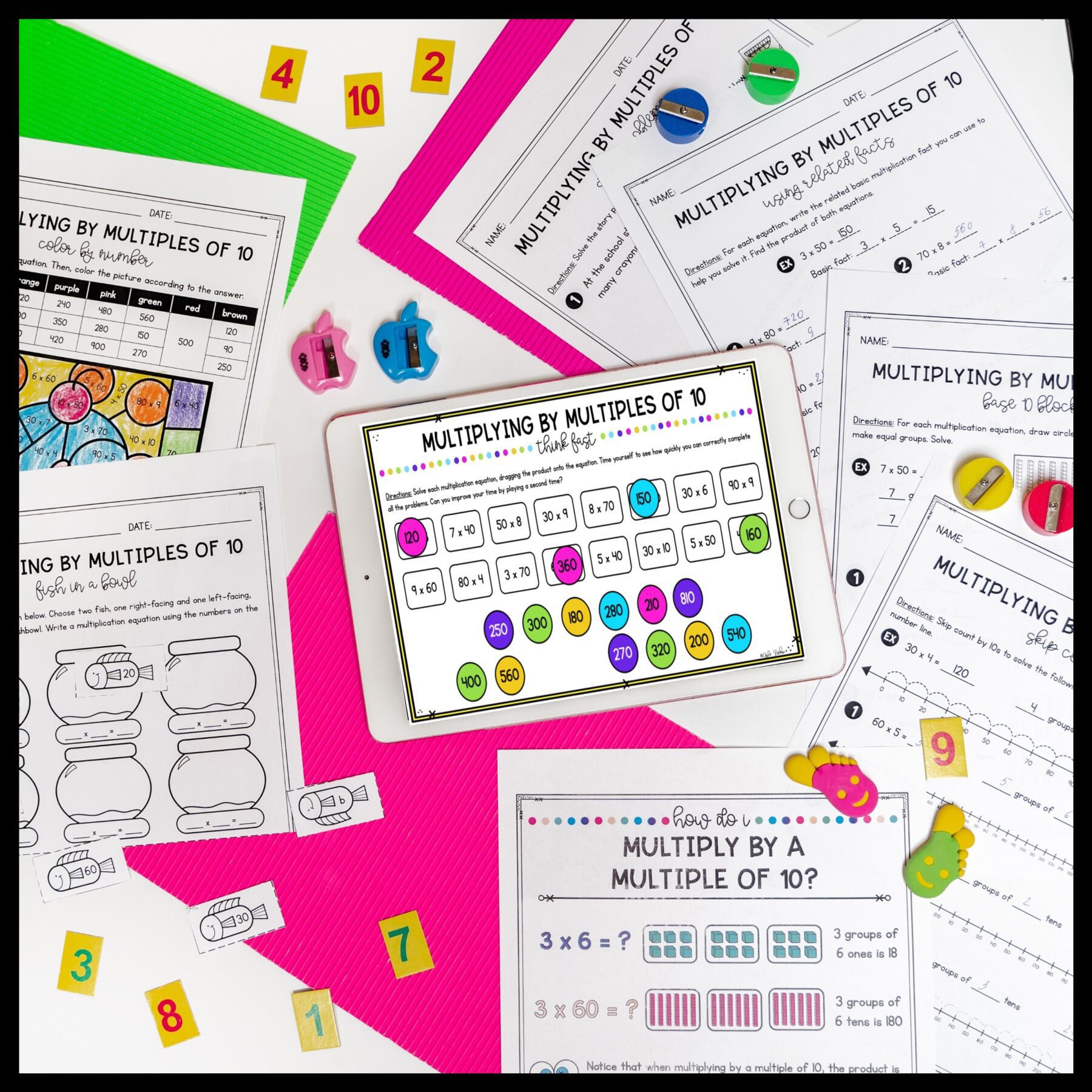 Multiplying by Multiples of 10 - 3rd Grade Math - Print & Digital - 3.NBT.A.3 - Image 4