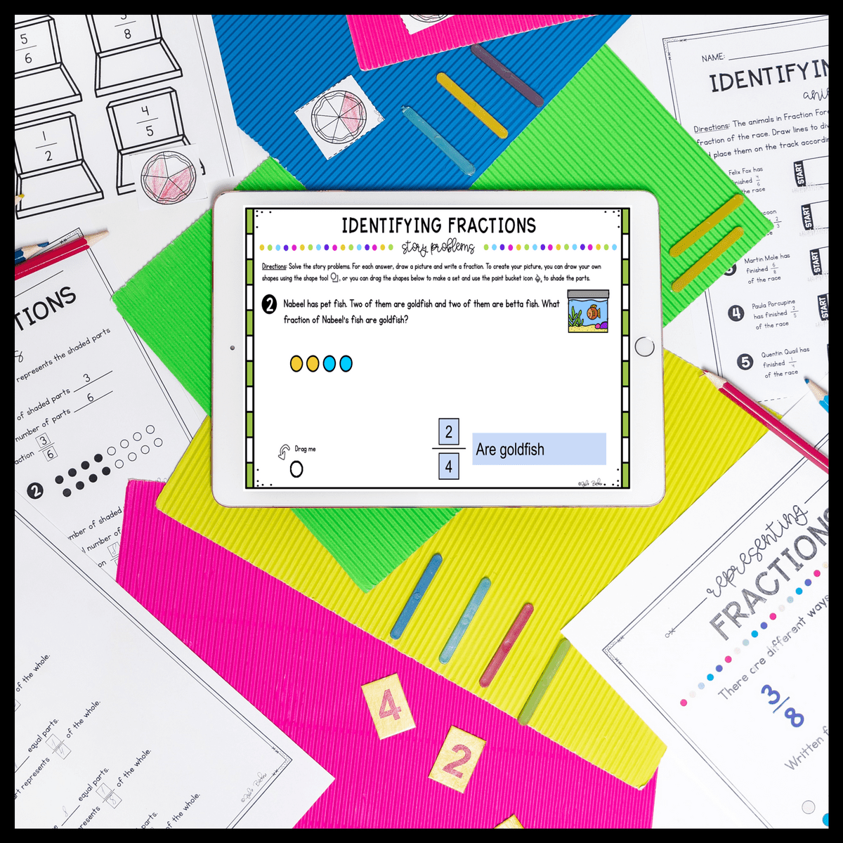 Identifying Fractions - 3rd Grade Math Unit - Printable & Digital - 3.NF.A.1 - Image 4