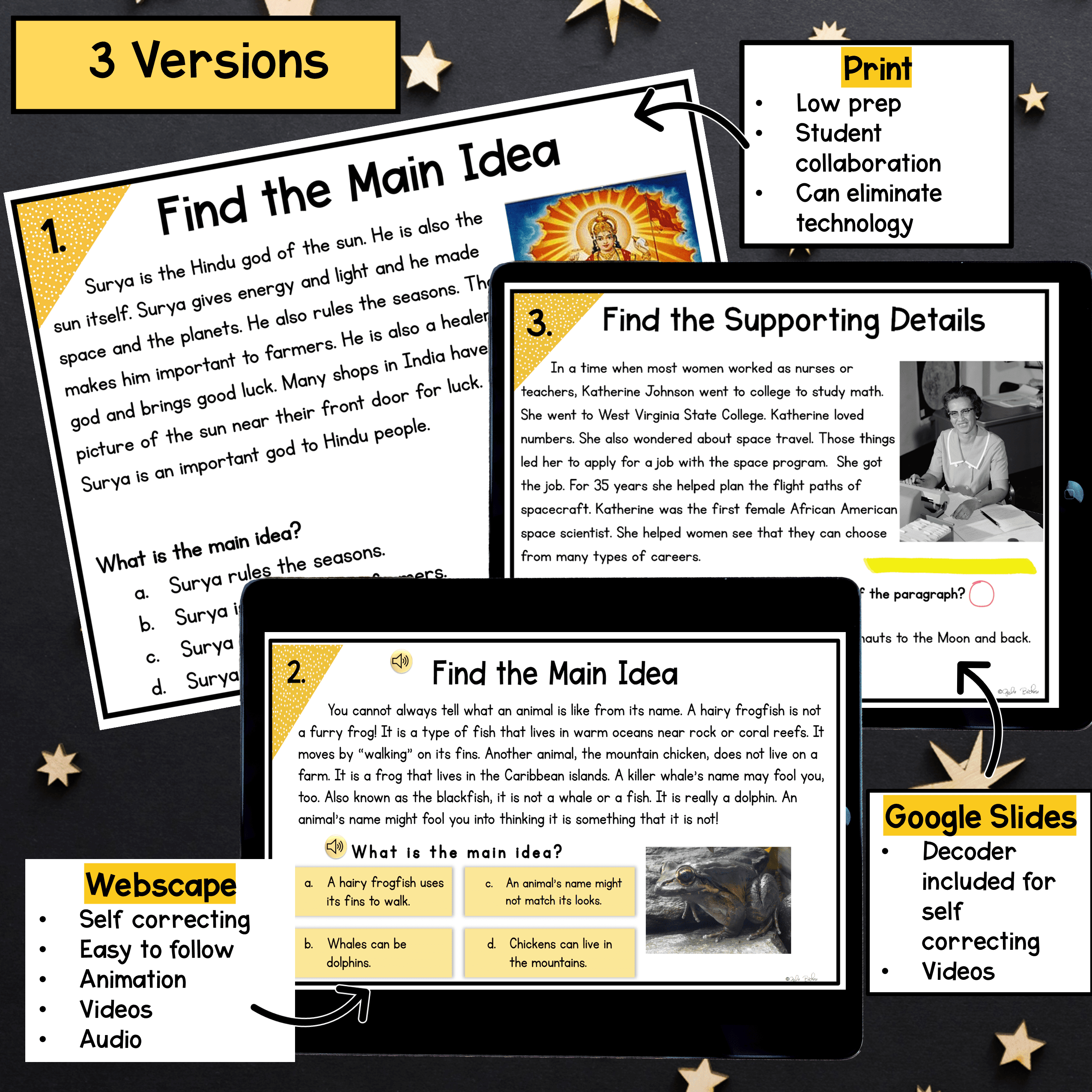 Main Idea & Supporting Details Reading Comprehension Escape Room 2nd & 3rd Grade - Image 4