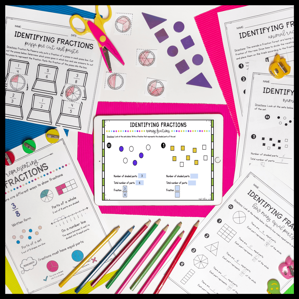 Identifying Fractions - 3rd Grade Math Unit - Printable & Digital - 3.NF.A.1 - Image 5