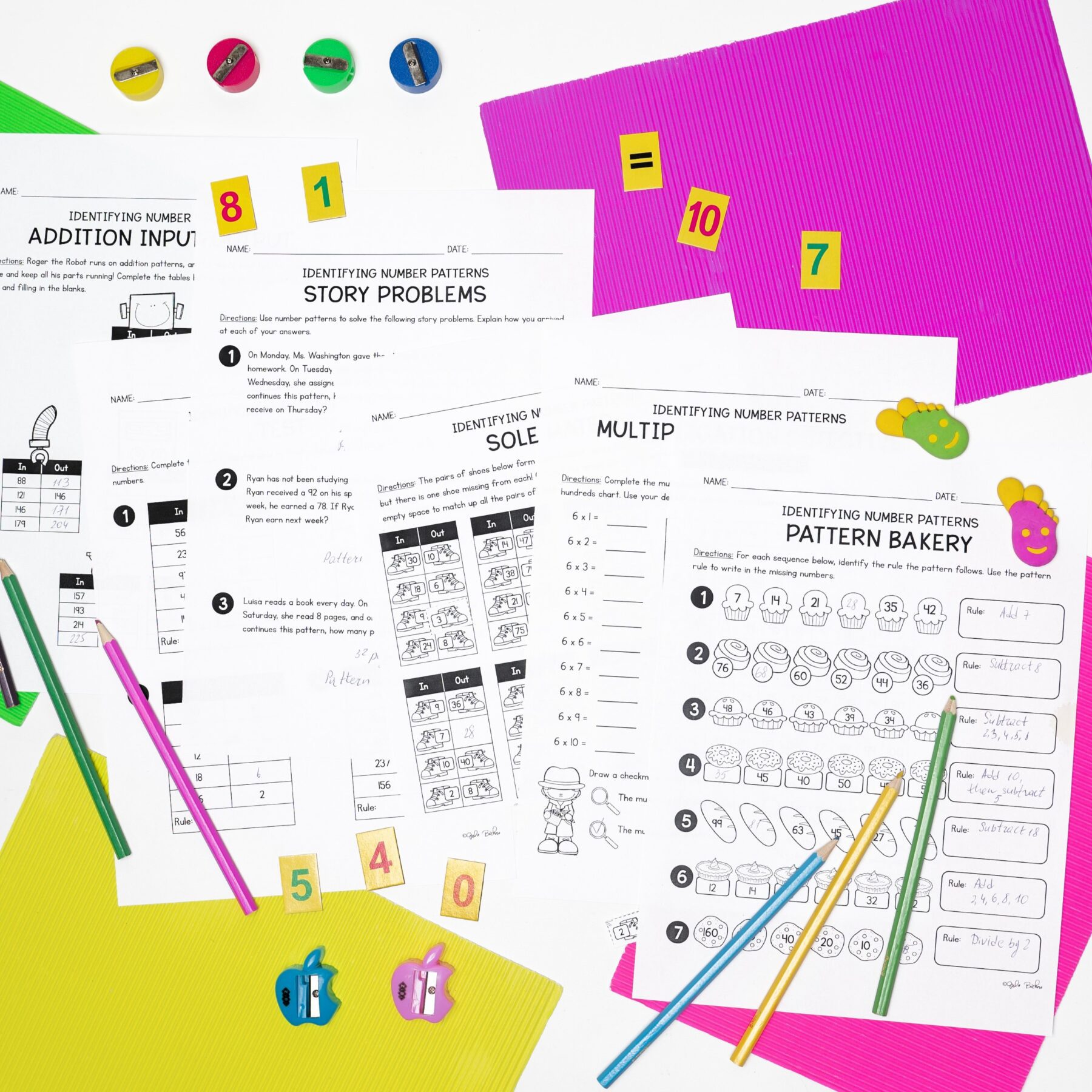 Identifying Number Patterns - 3rd Grade Math - Printable & Digital - 3.OA.D.9 - Image 6
