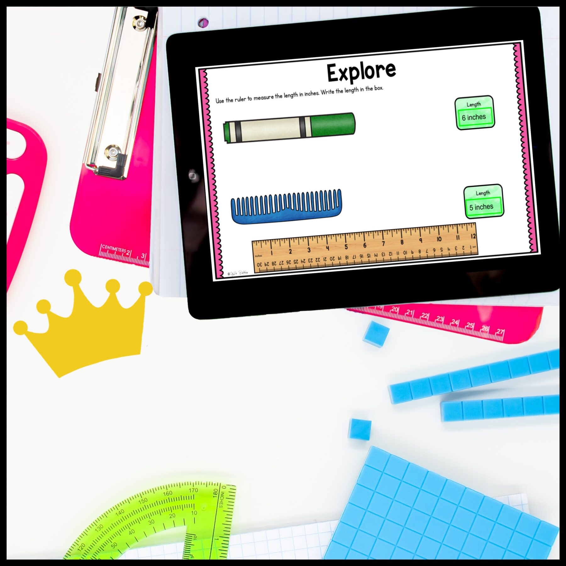 Measuring Length - 2nd Grade Math Digital Mini Lesson - 2.MD.A.1 - Image 6