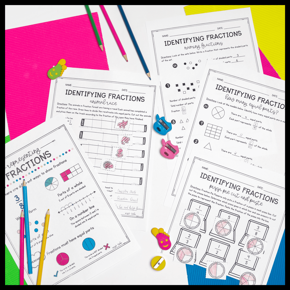 Identifying Fractions - 3rd Grade Math Unit - Printable & Digital - 3.NF.A.1 - Image 6