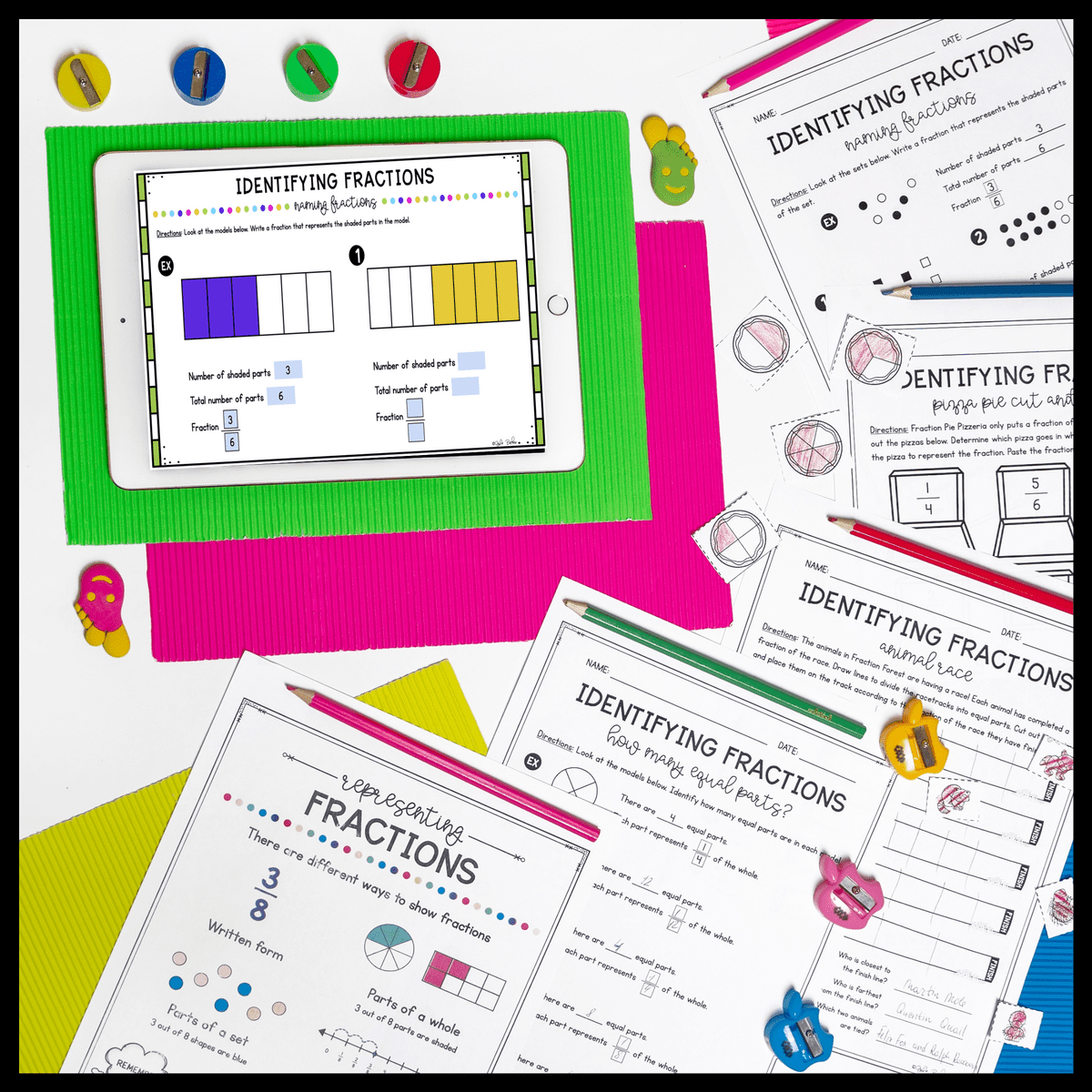 Identifying Fractions - 3rd Grade Math Unit - Printable & Digital - 3.NF.A.1 - Image 7