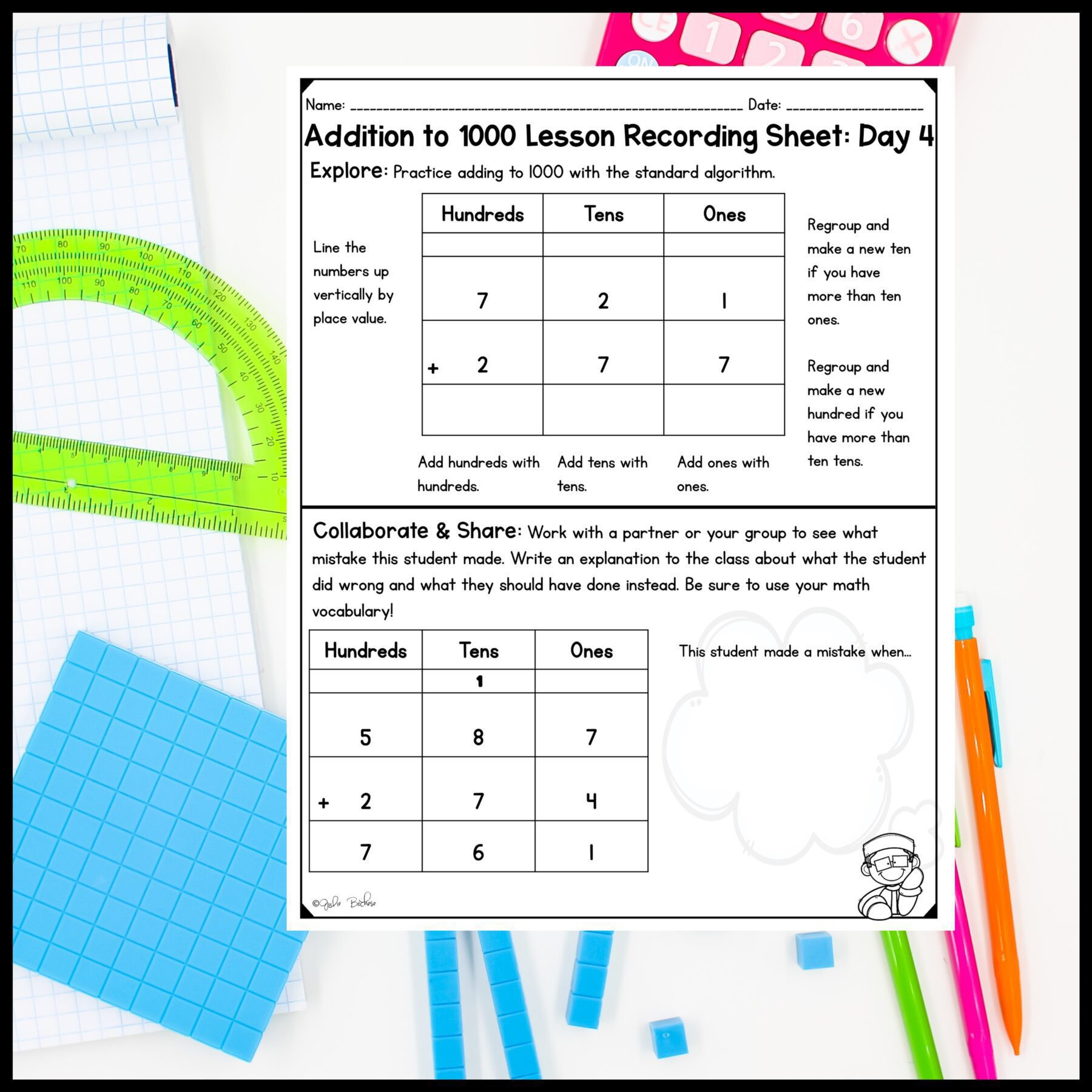 Addition to 1,000 - 2nd Grade Math Digital Mini Lesson - 2.NBT.B.7 - Image 8