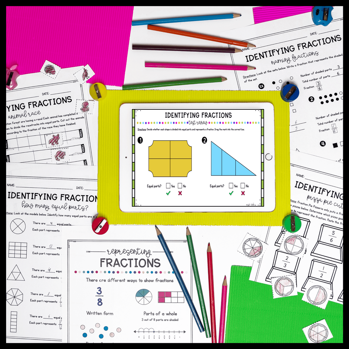 Identifying Fractions - 3rd Grade Math Unit - Printable & Digital - 3.NF.A.1 - Image 8