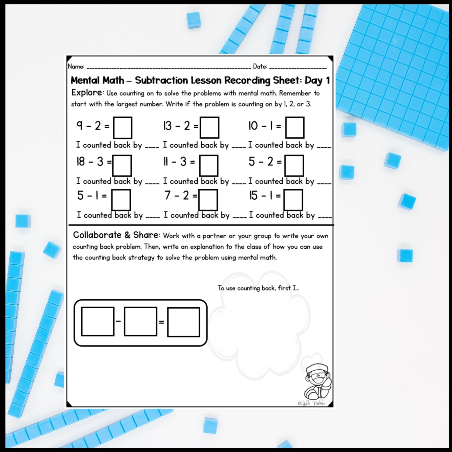 Mental Math Strategies Subtraction - 2nd Grade Math Digital Mini Lesson 2.OA.B.2 - Image 8