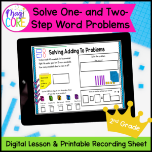 One and Two-Step Word Problems - 2nd Grade Math Digital Mini Lesson - 2.OA.A.1