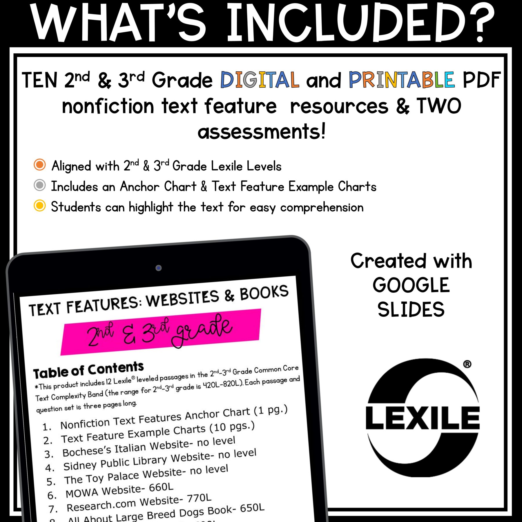 Text & Web Features Reading Comprehension – RI.2.5 & RI.3.5 – Print & Digital - Image 9