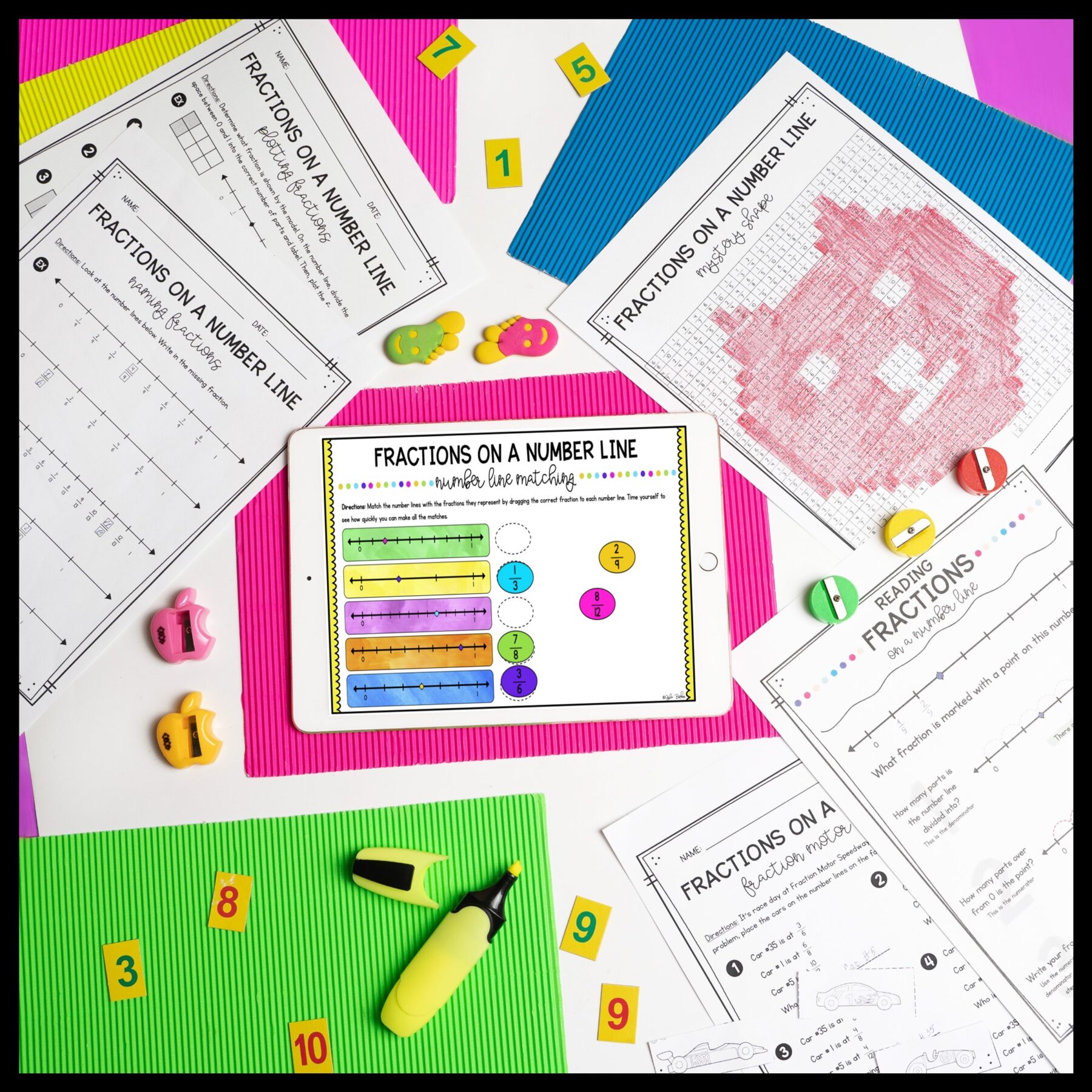 Fractions on a Number Line - 3rd Grade Math Unit - Printable & Digital 3.NF.A.2 - Image 2