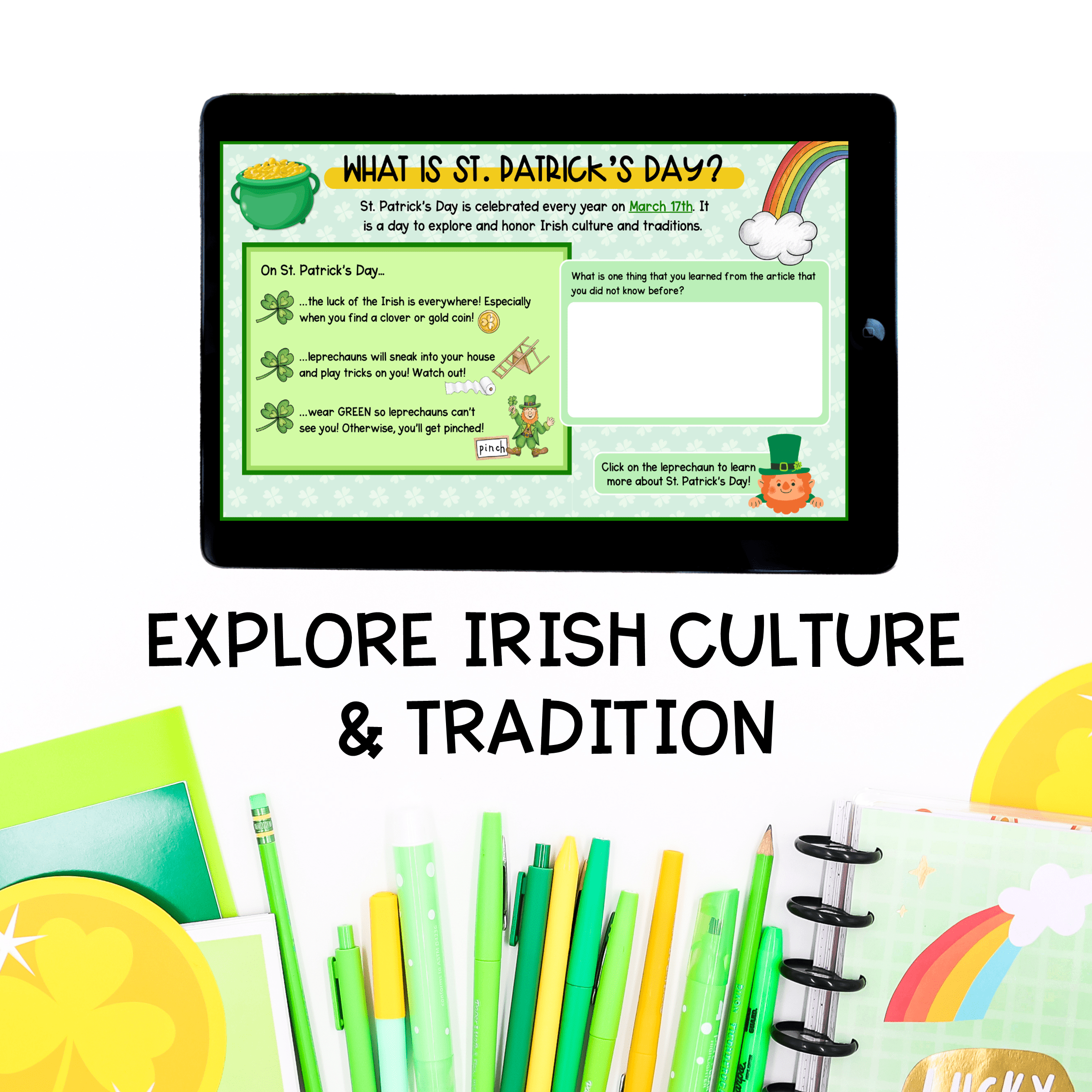 St. Patrick's Day Virtual Field Trip Digital Resource Activity Ireland Irish - Image 2