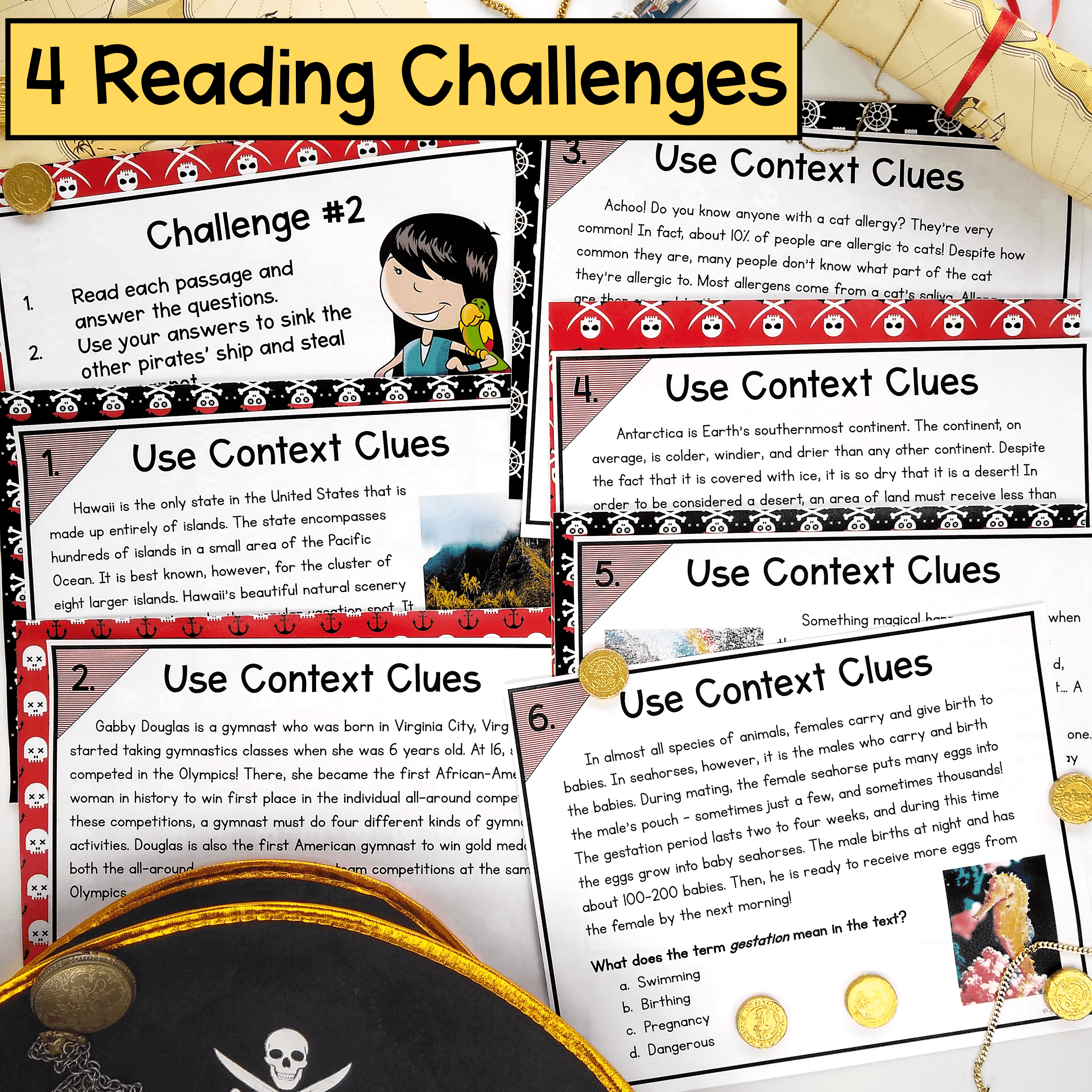 Nonfiction Context Clues Reading Escape Room & Webscape 2nd 3rd Grade Activities - Image 2