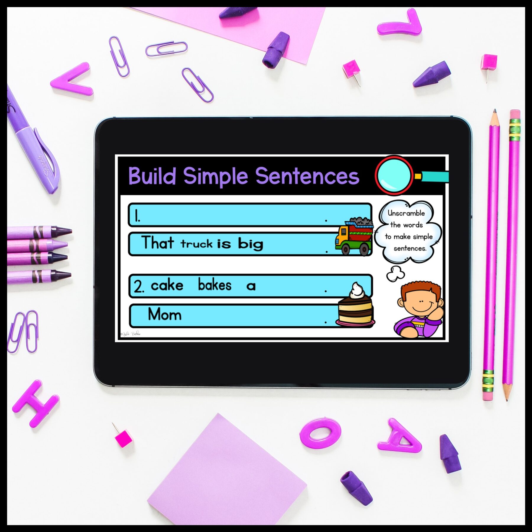 Sentence Structure Digital Activity for Google Slides Distance Learning - Image 3