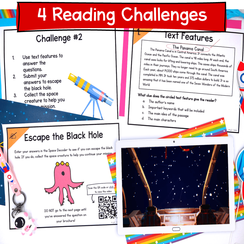 Nonfiction Text Features Reading Escape Room Worksheet Digital Activity 2nd 3rd - Image 3
