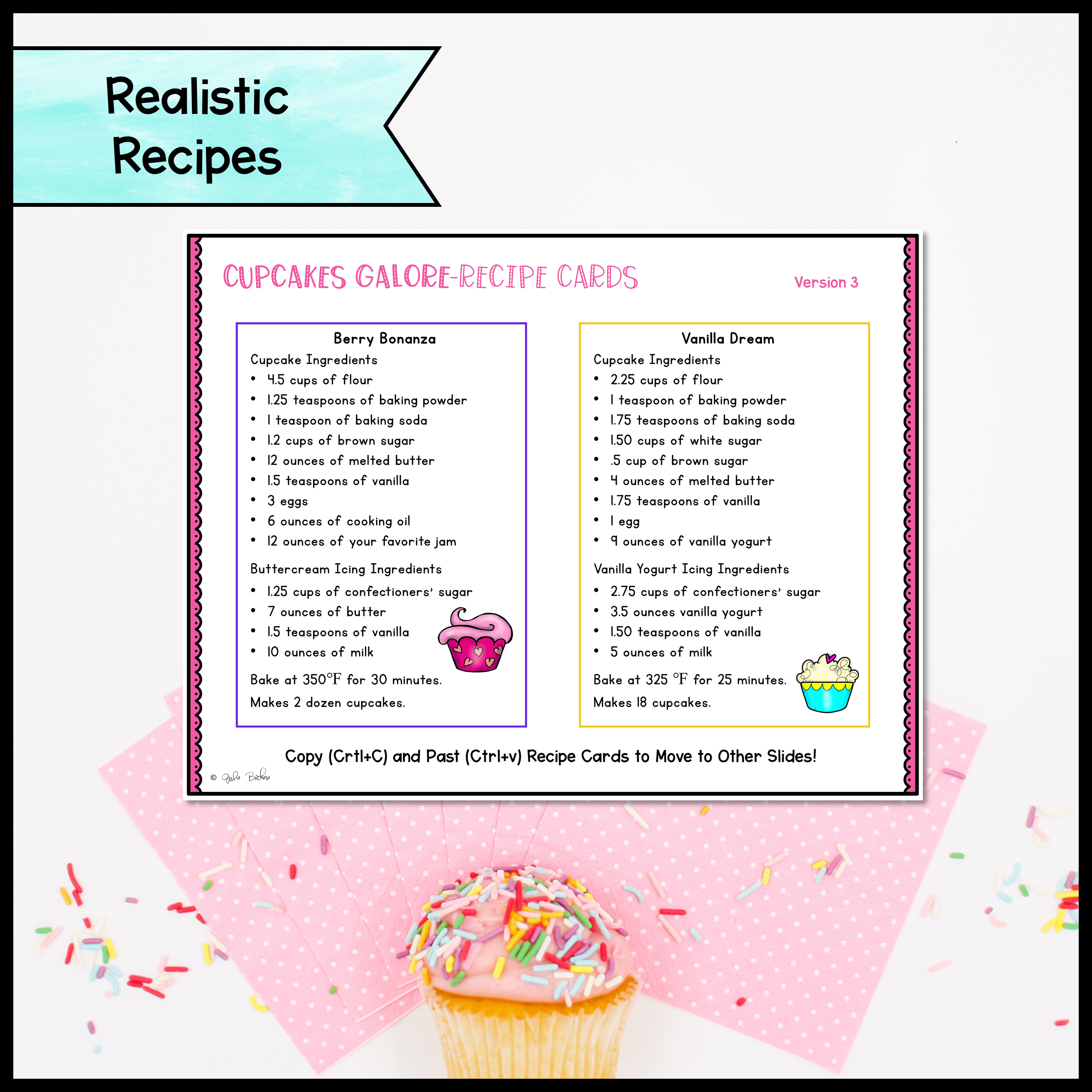 Cupcake Project Based Learning - 5th Grade Math Measurement Decimals & Fractions - Image 3