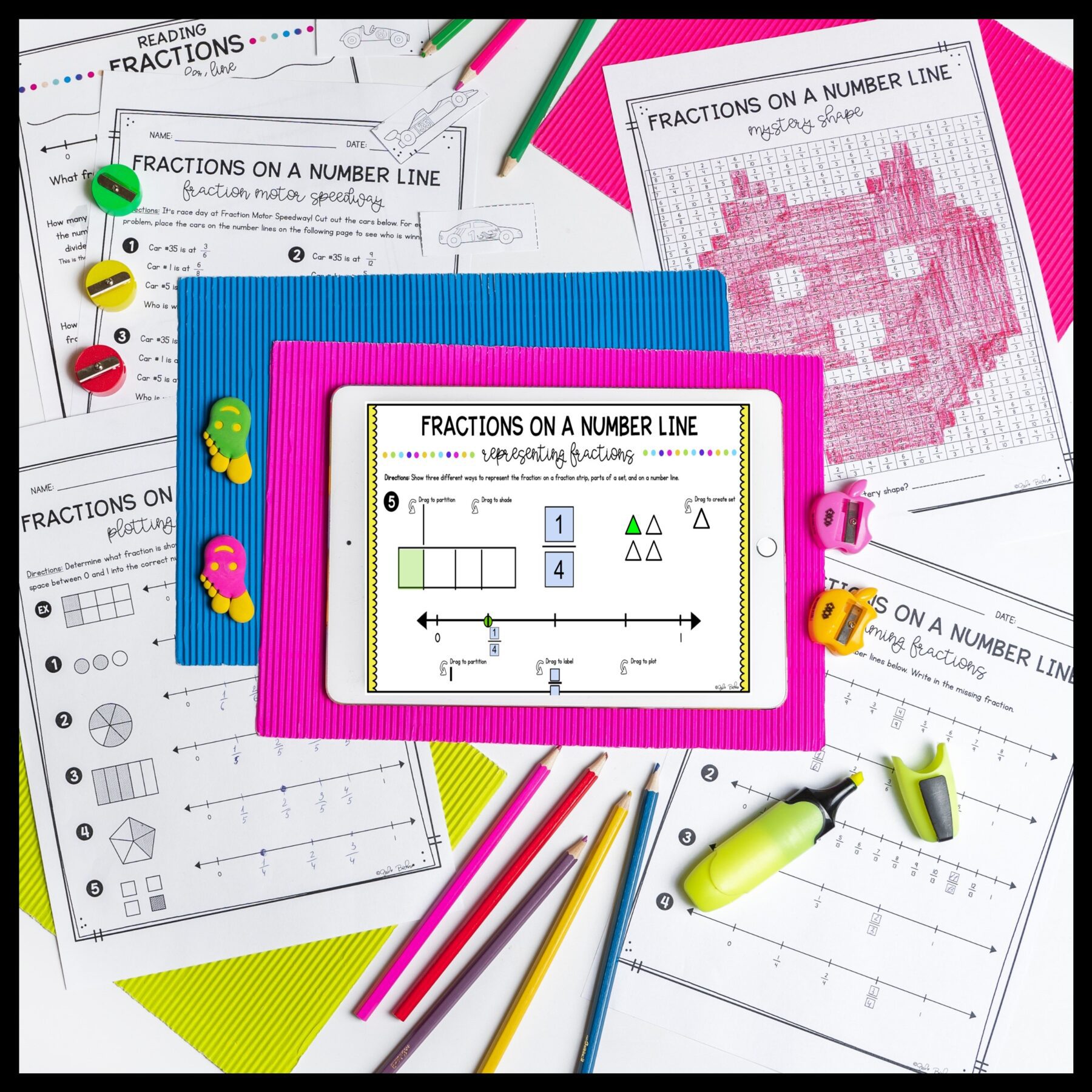 Fractions on a Number Line - 3rd Grade Math Unit - Printable & Digital 3.NF.A.2 - Image 4