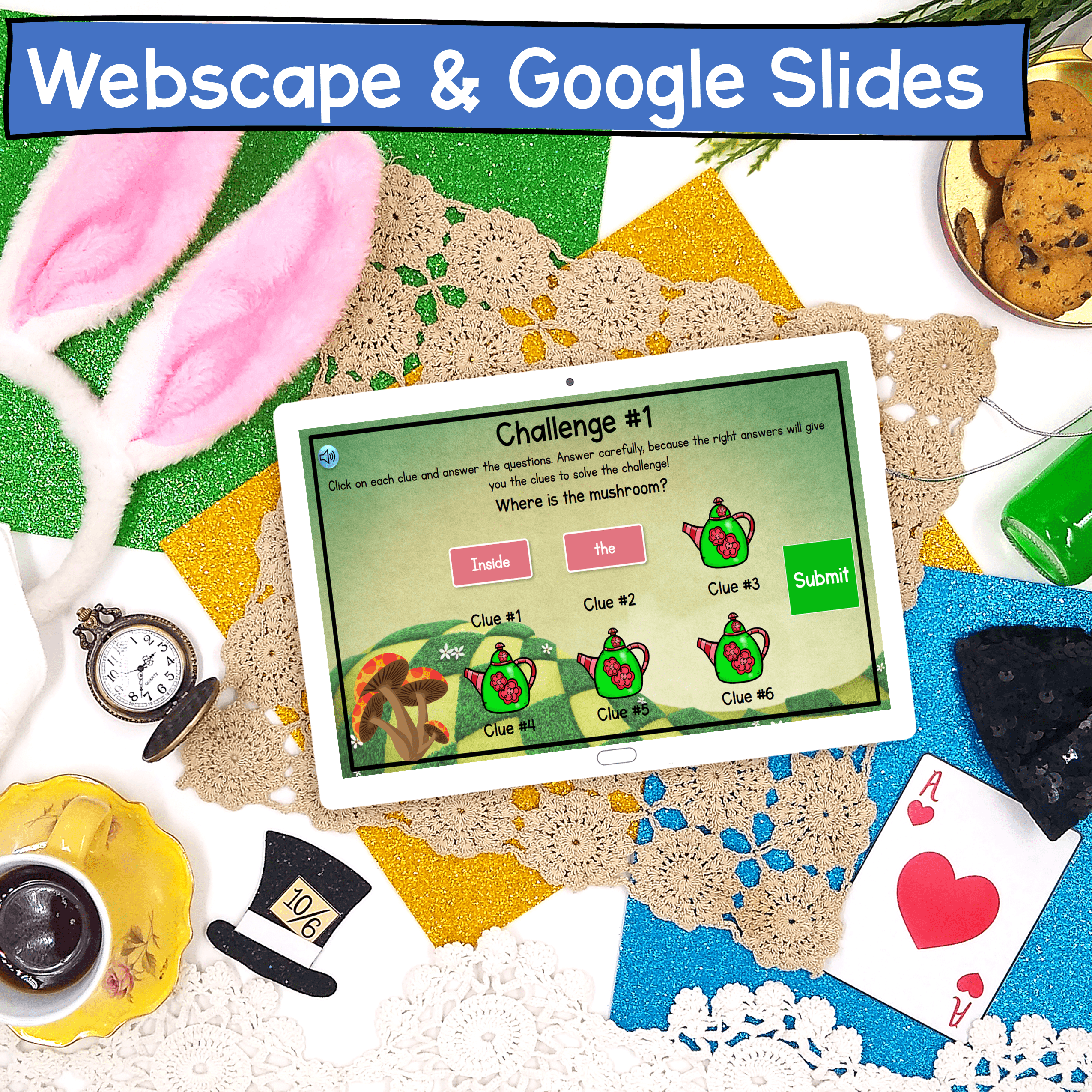Summarize Stories & Identify Theme Wonderland Escape Room 4th 5th Grade Reading - Image 4