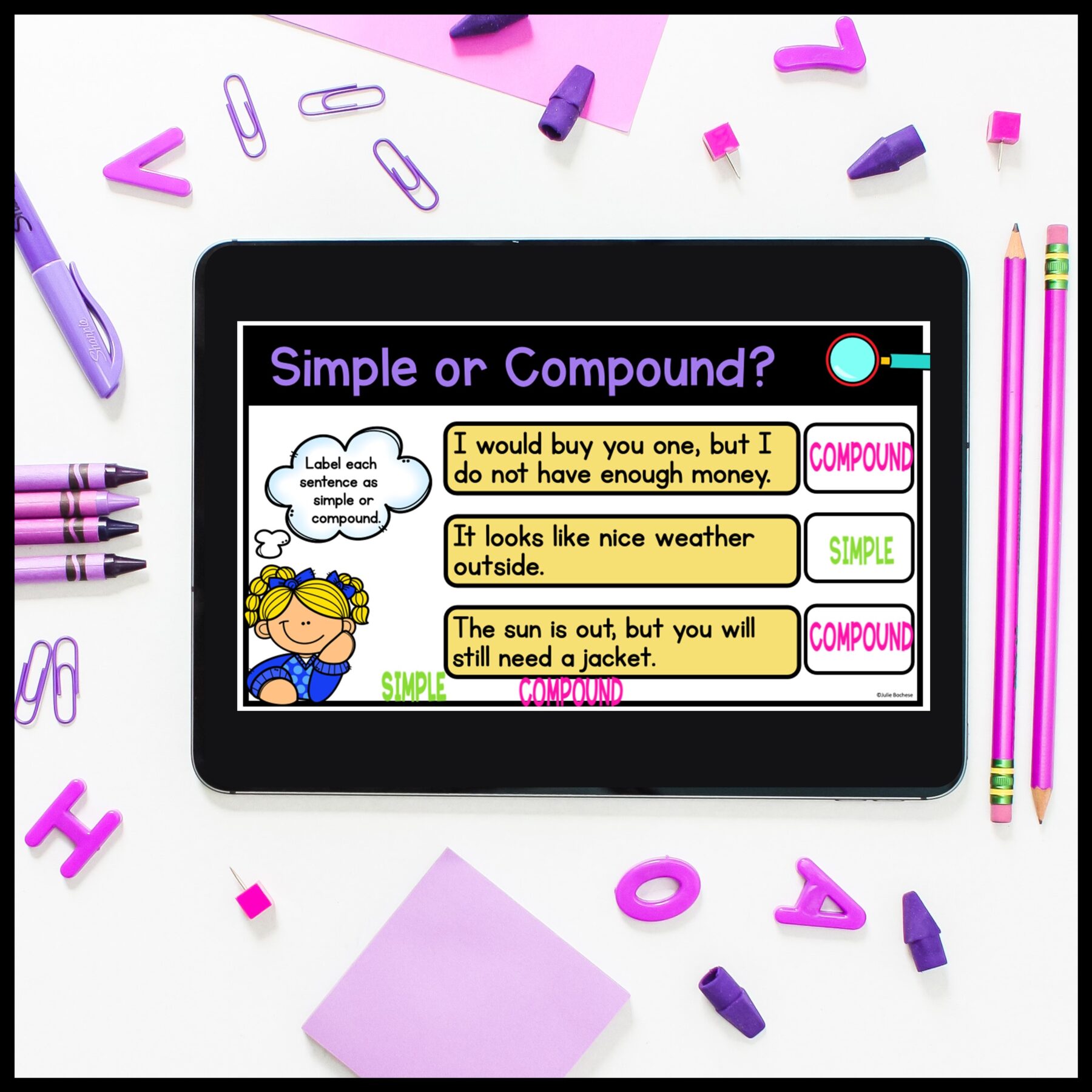 Sentence Structure Digital Activity for Google Slides Distance Learning - Image 5