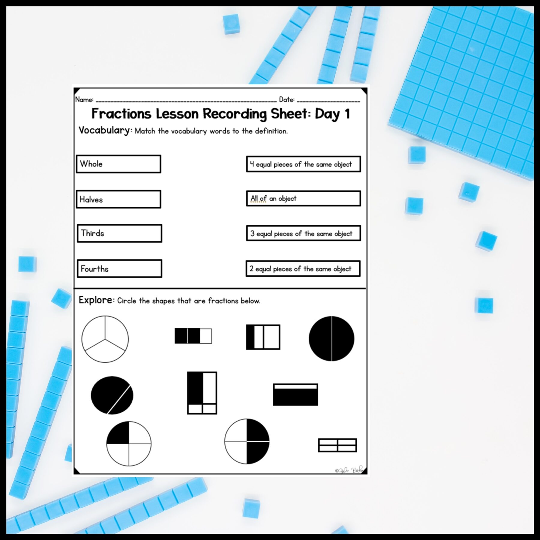 Fractions - 2nd Grade Math Digital Mini Lesson - 2.G.A.3 - Image 7