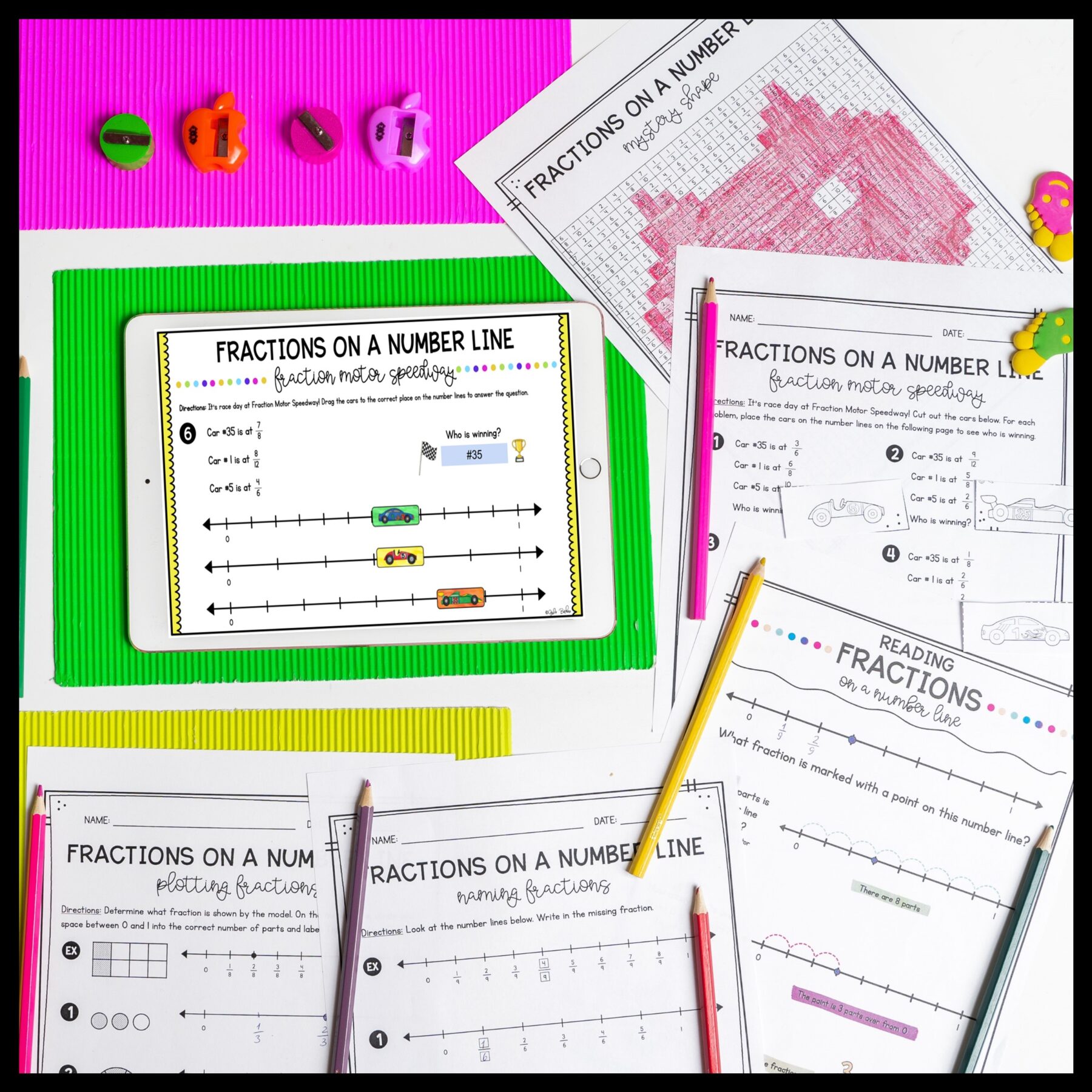 Fractions on a Number Line - 3rd Grade Math Unit - Printable & Digital 3.NF.A.2 - Image 7