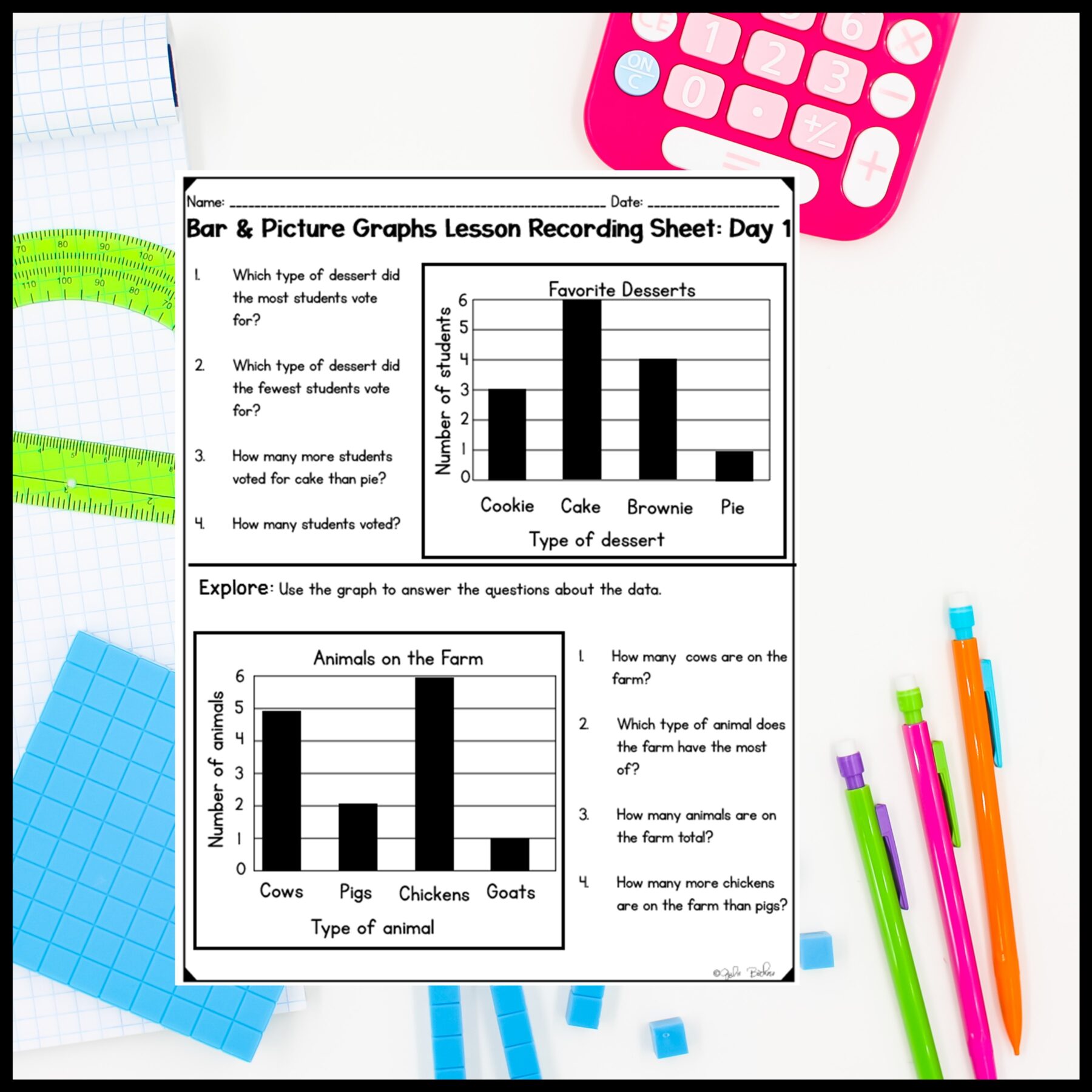 Bar & Picture Graphs - 2nd Grade Math Digital Mini Lesson - 2.MD.D.10 - Image 8