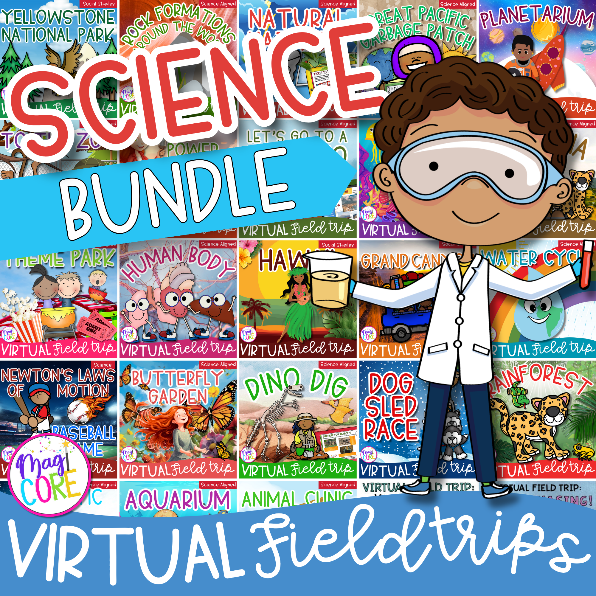 Science Virtual Field Trips Growing Bundle Google Slides Digital Resources