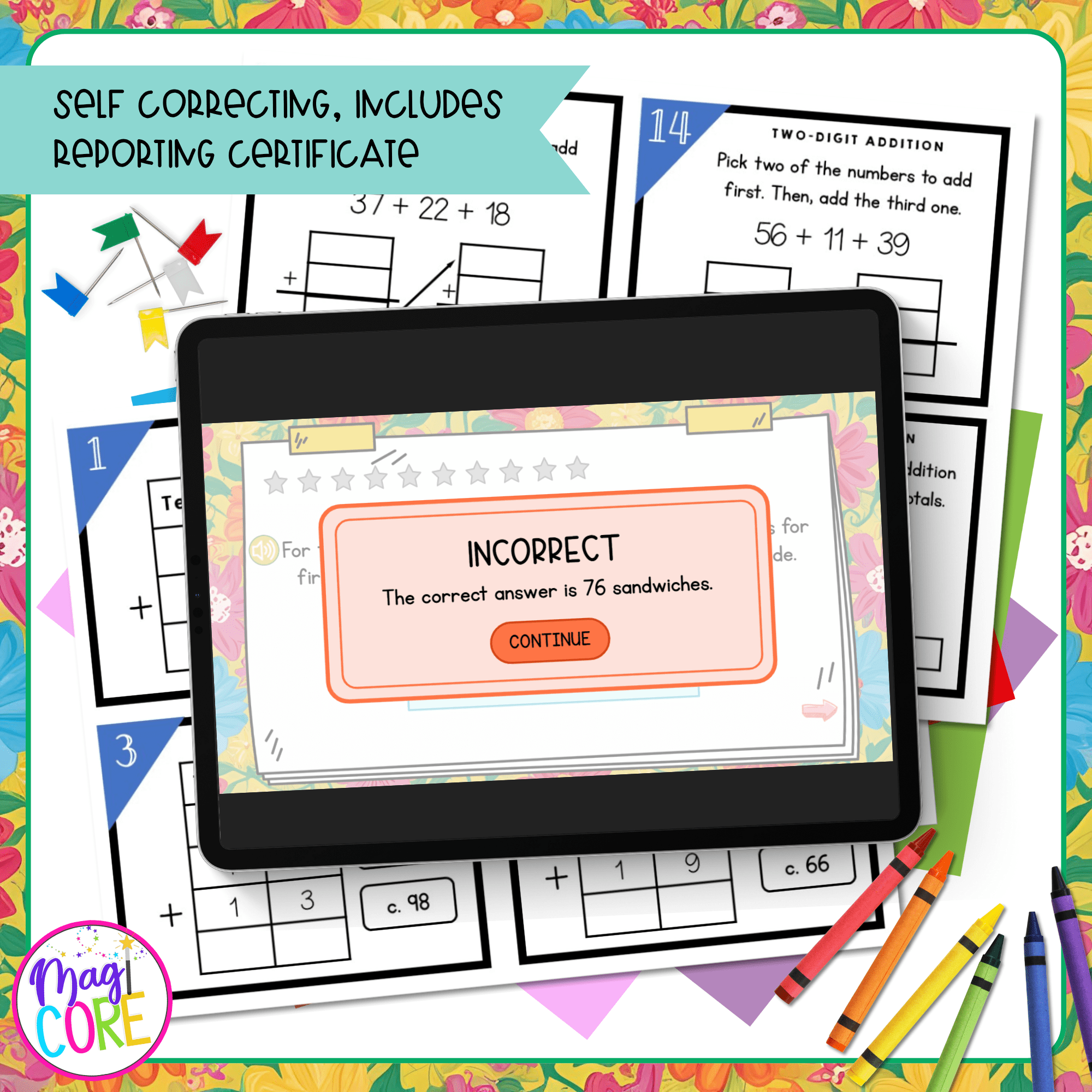 Adding Four Two-Digit Numbers - 2nd Grade Math Task Cards - 2.NBT.B.6 - Image 3