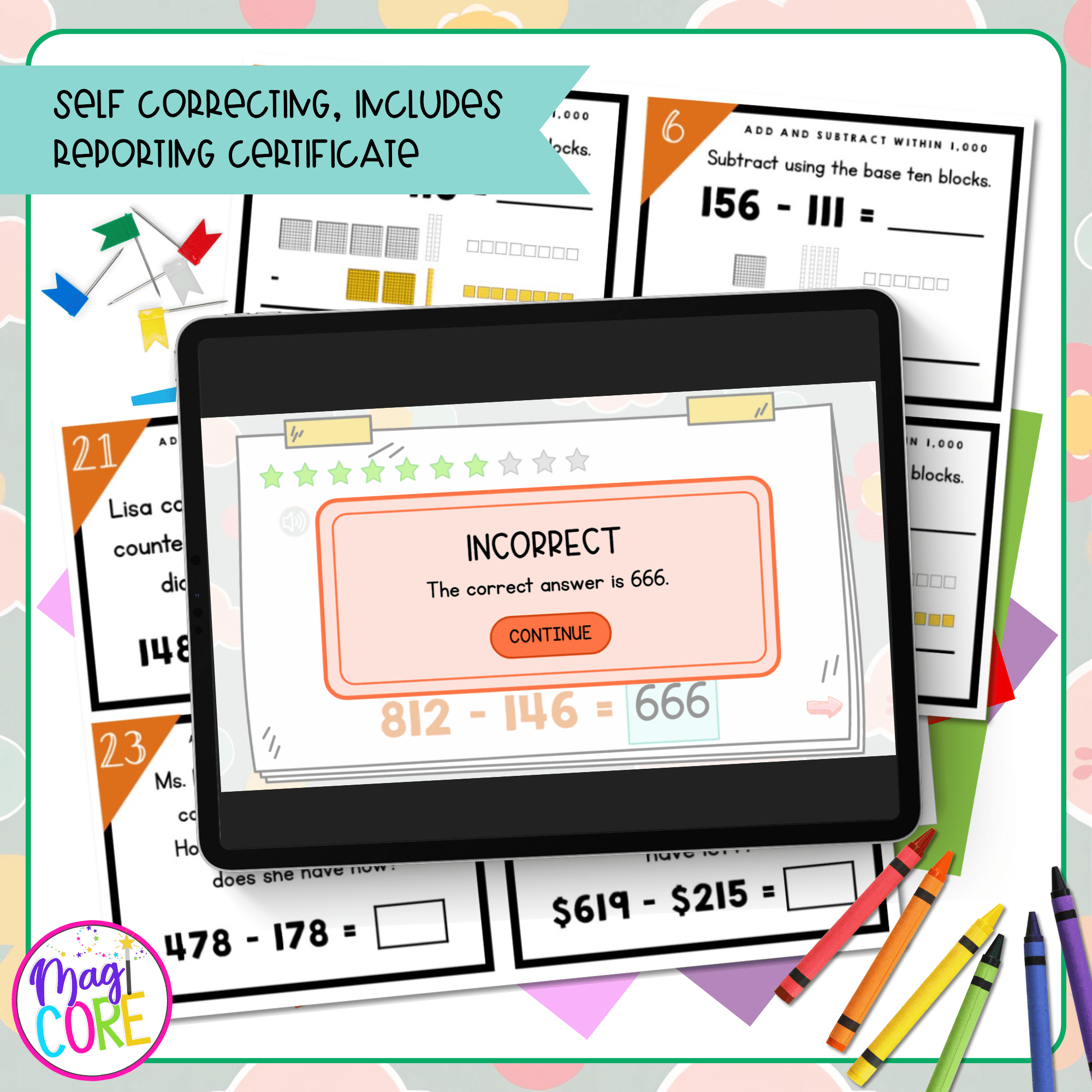 Add & Subtract within 1000 - 2nd Grade Task Cards - Print & Digital - 2.NBT.B.7 - Image 3