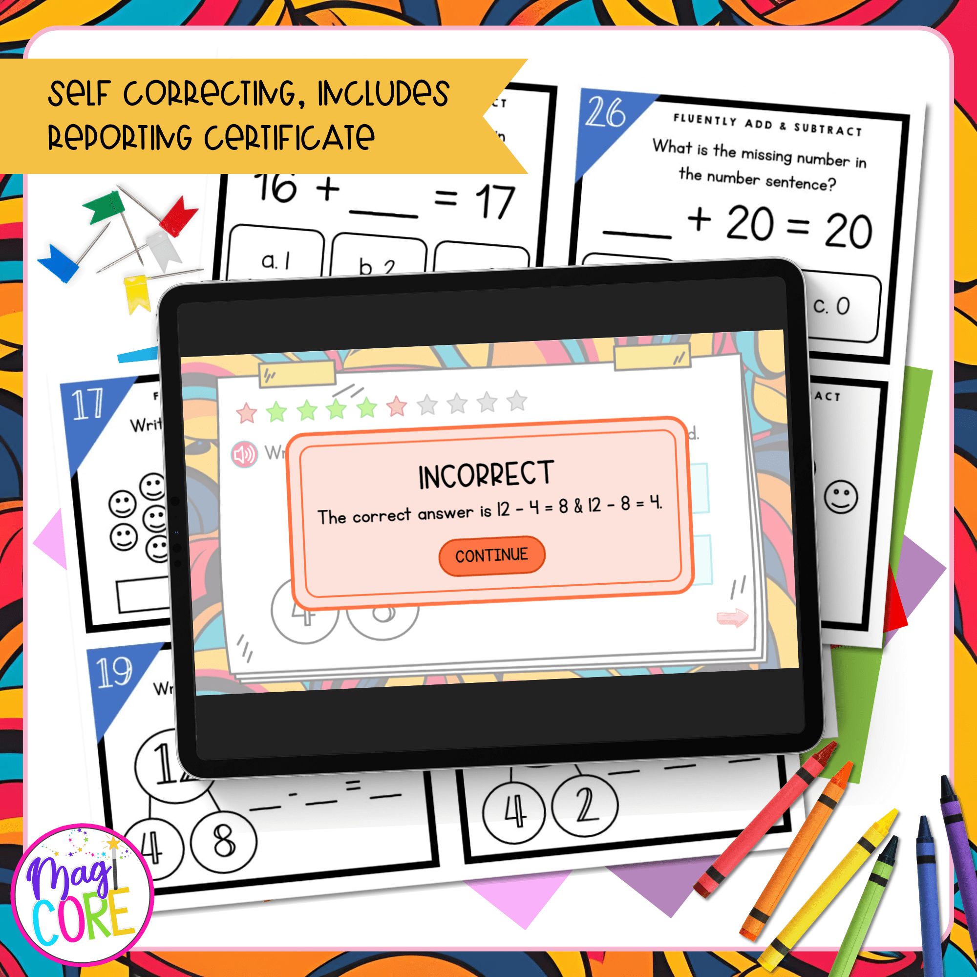Fluently Add & Subtract to 20 - 2nd Grade Math Task Cards - 2.OA.A.2 - Image 3